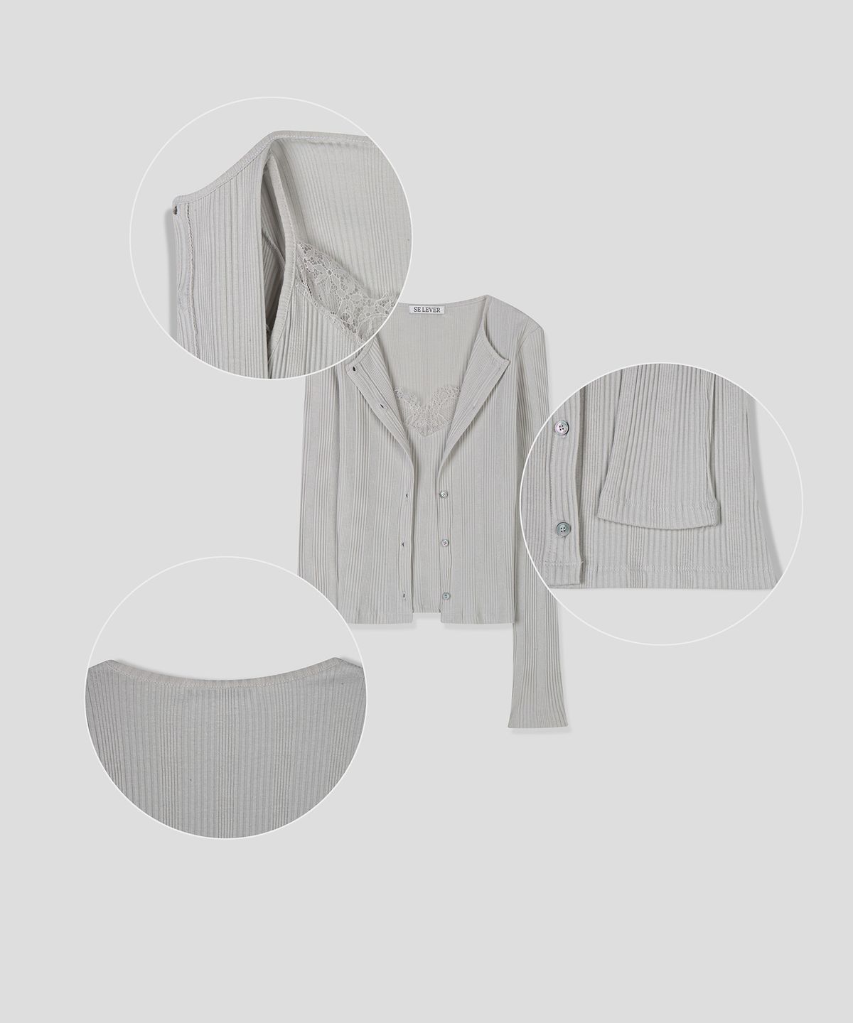 스르비(SELEVER) Veil Lace Top_5 color