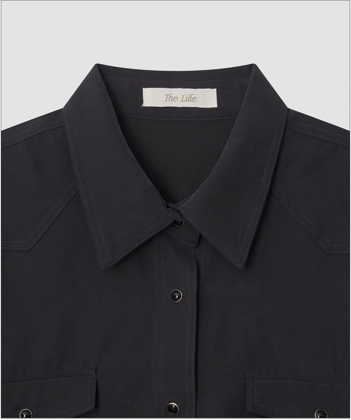 더 릴(THE LILLE) Lea Western Shirts_Charcoal