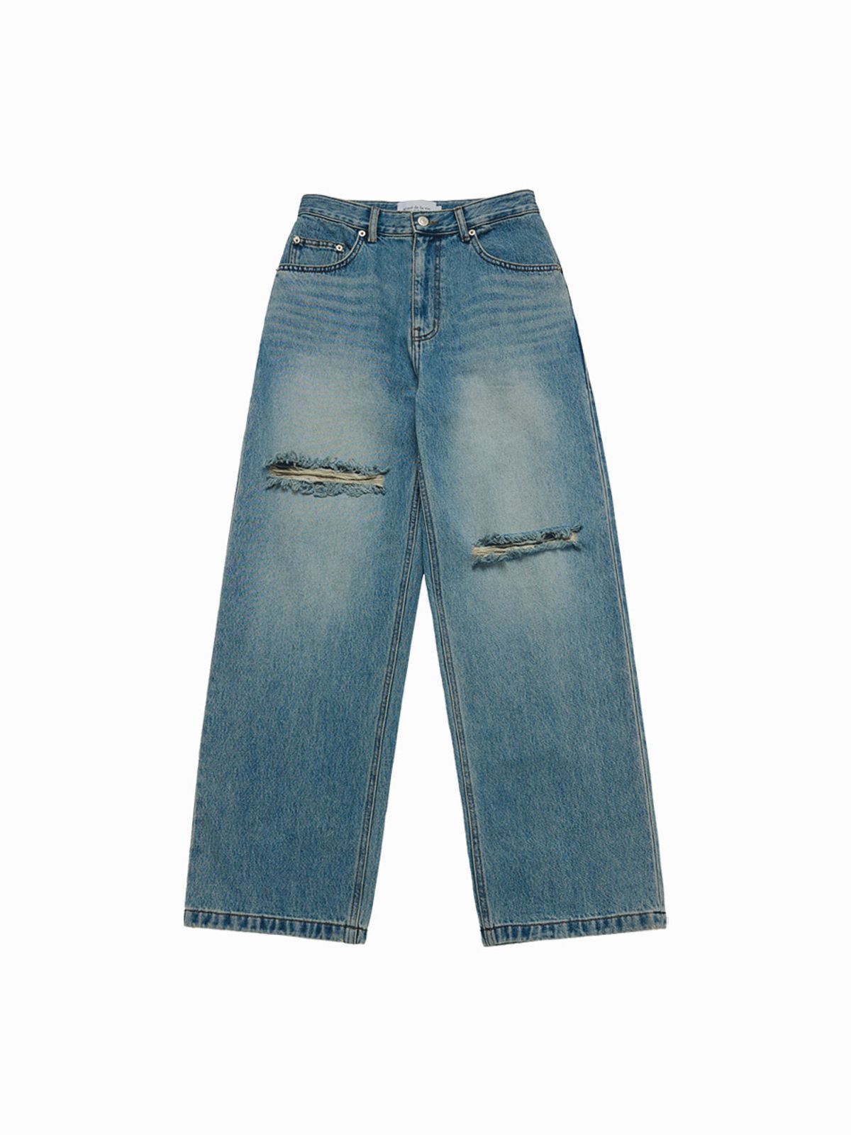 아크메드라비(ACME DE LA VIE) WOMAN OPEN CUTTING DENIM PANTS (2 COLOR)