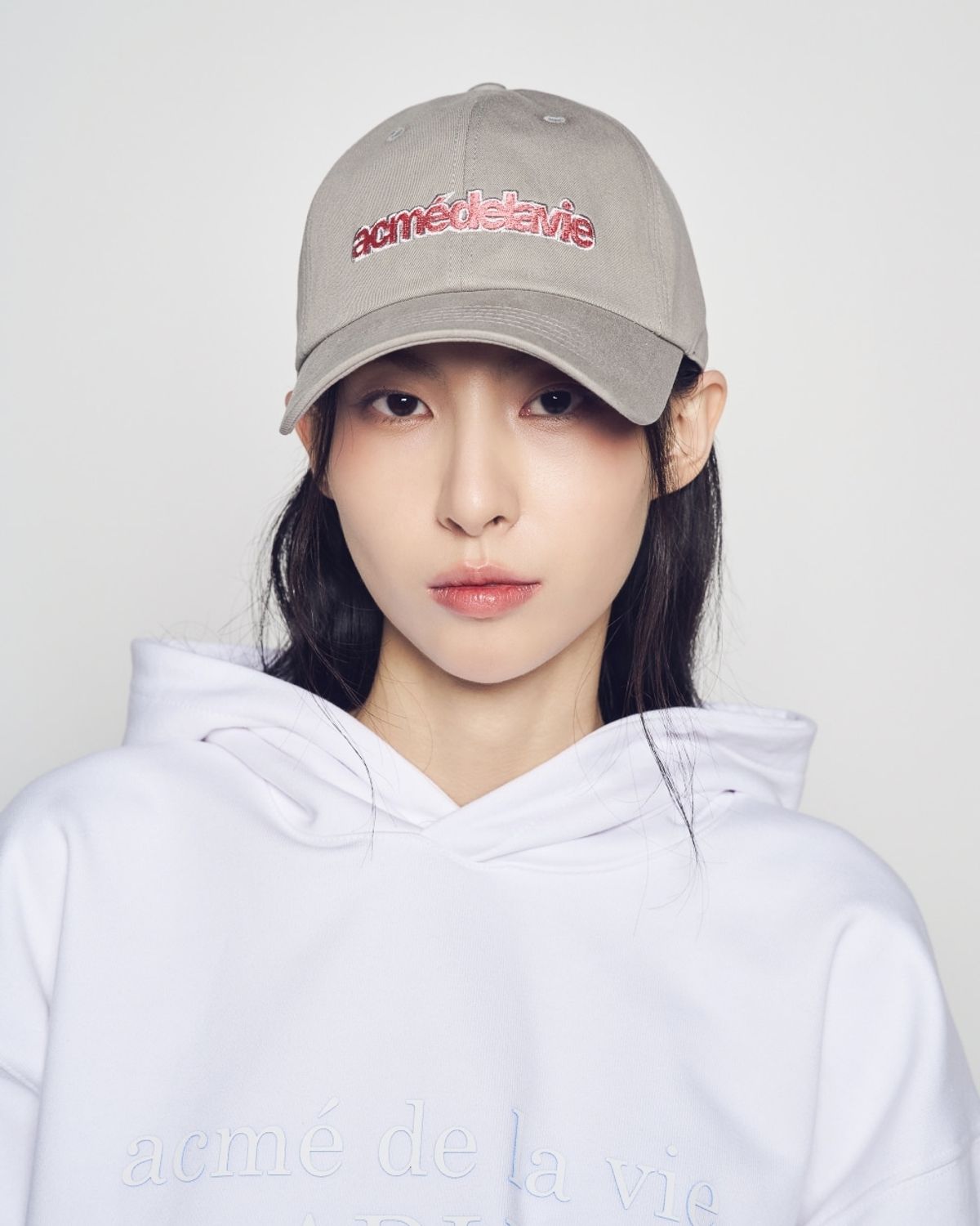 아크메드라비(ACME DE LA VIE) TWO COLOR EMBROIDERY BASIC BALL CAP (3 COLOR)