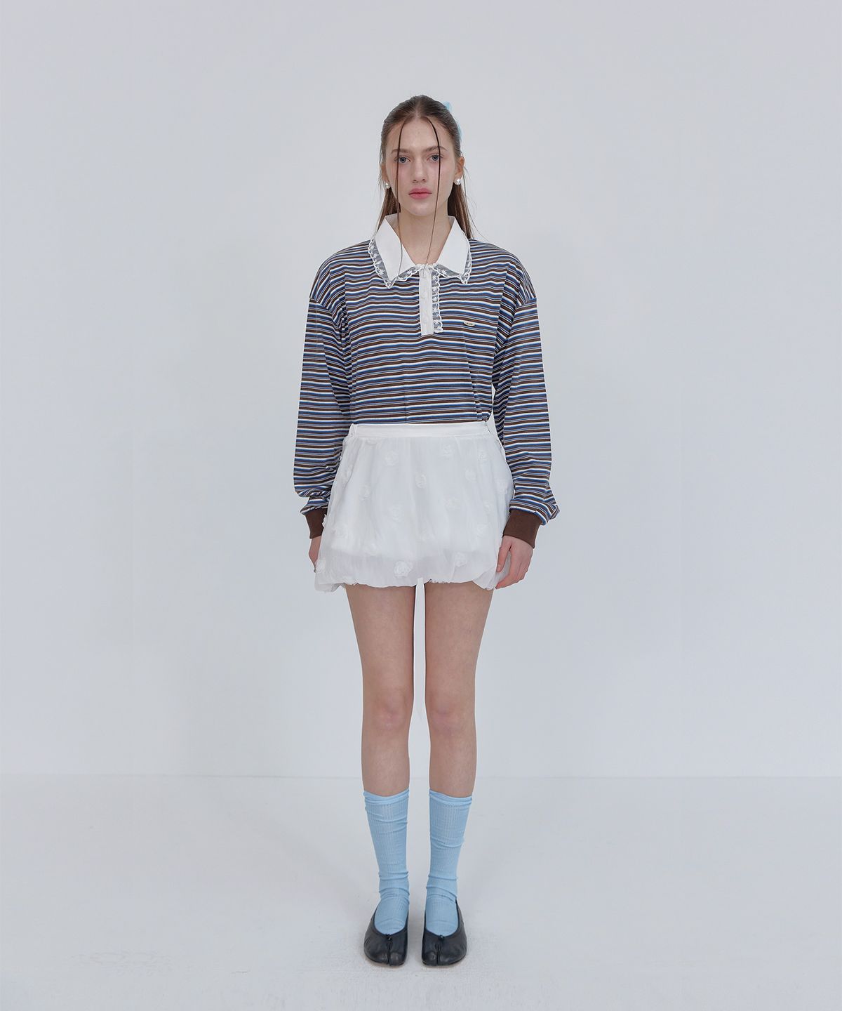 스르비(SELEVER) Elise Stripe Top_3 color