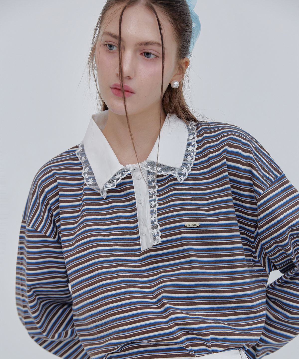 스르비(SELEVER) Elise Stripe Top_3 color