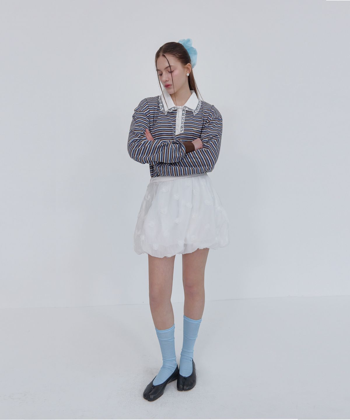 스르비(SELEVER) Elise Stripe Top_3 color