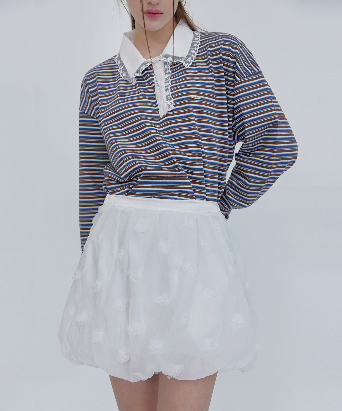 스르비(SELEVER) Elise Stripe Top_3 color