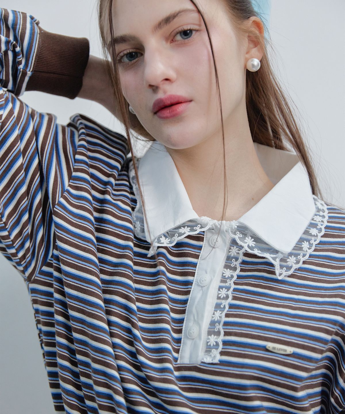 스르비(SELEVER) Elise Stripe Top_3 color