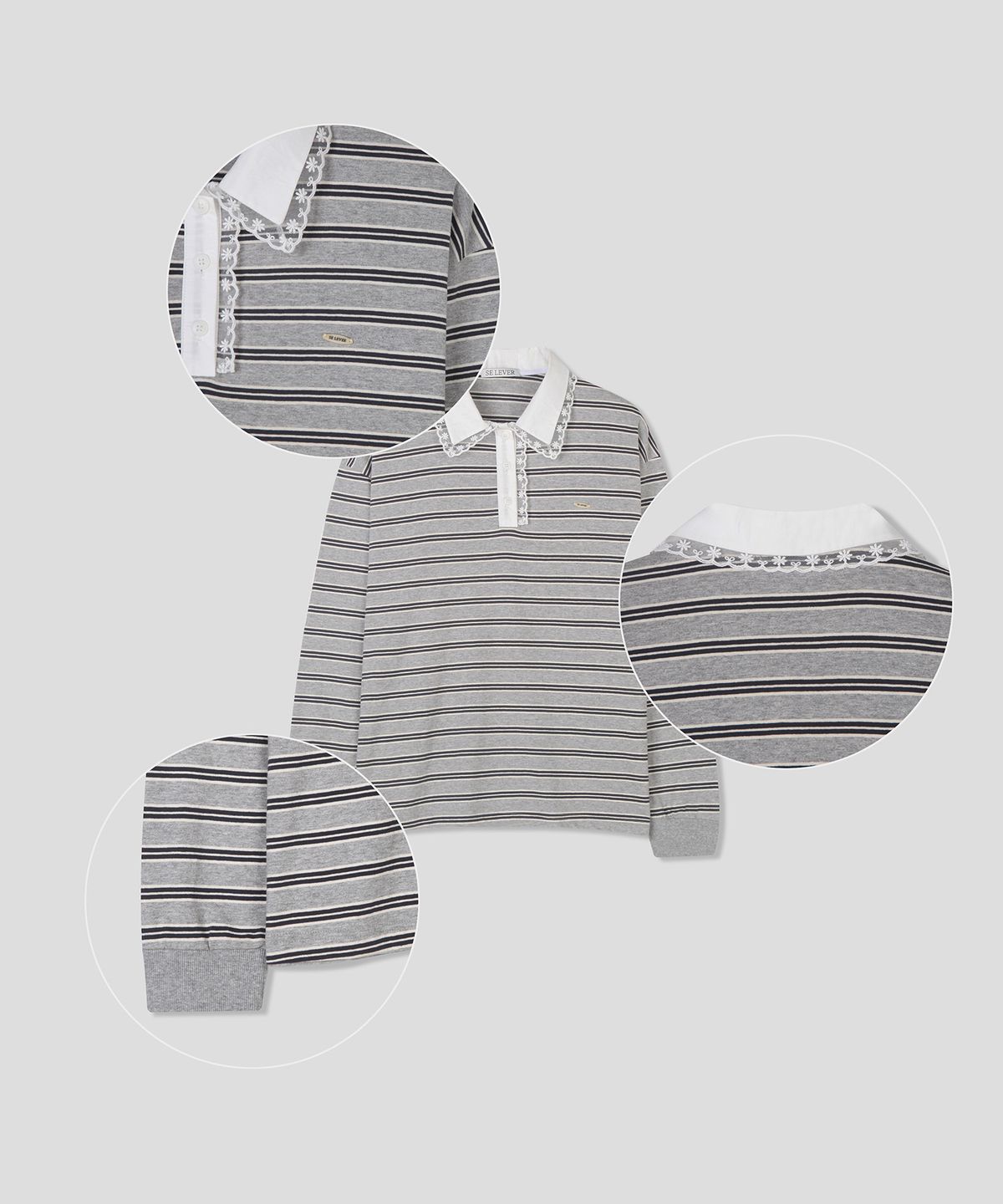 스르비(SELEVER) Elise Stripe Top_3 color