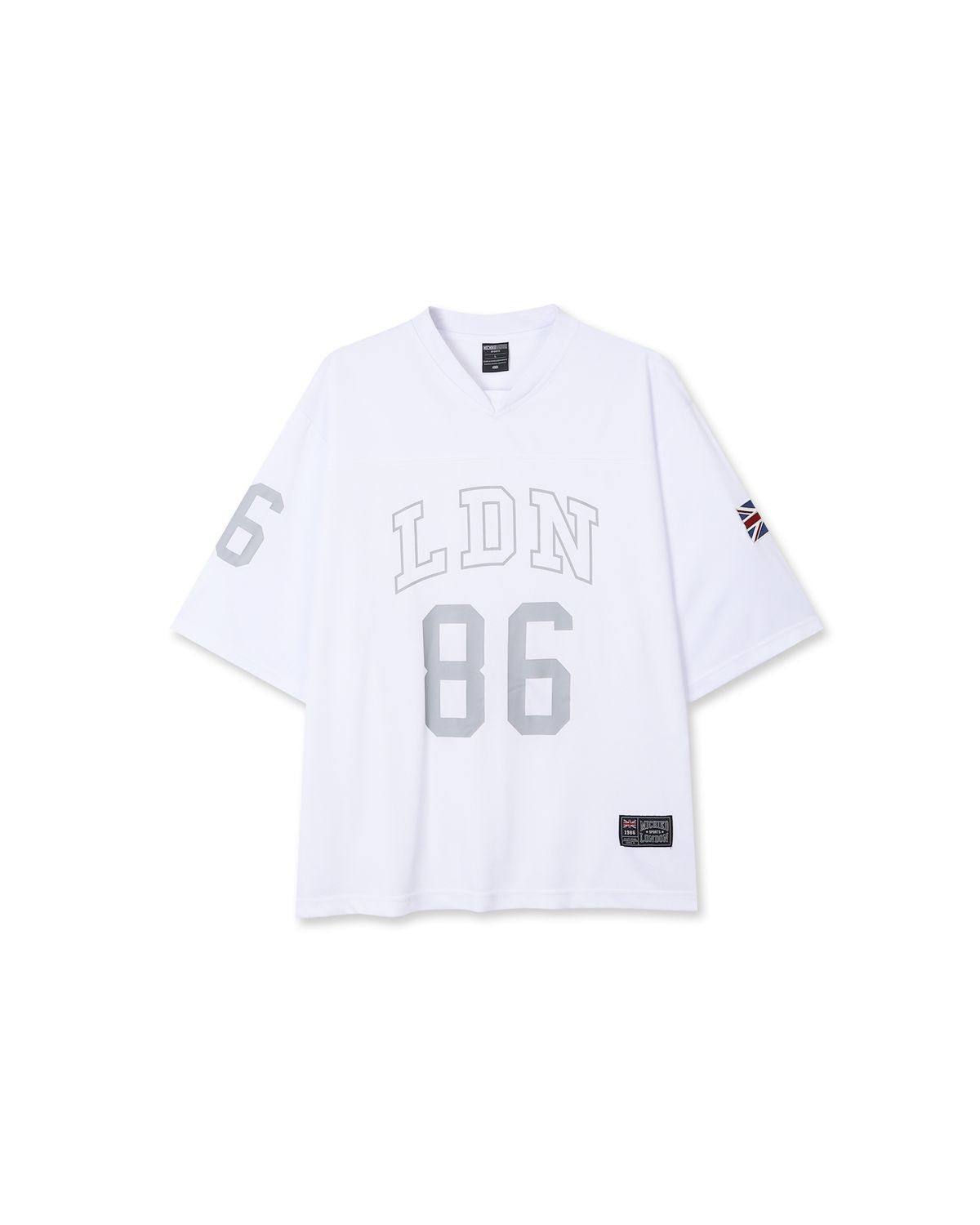 미치코런던 스포츠(MICHIKO LONDON SPORTS) LDN 럭비 저지 반팔 티셔츠 화이트