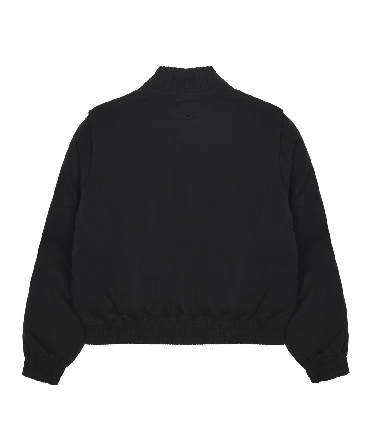 닉앤니콜(NICK&NICOLE) SHIRRING PADDING JUMPER_BLACK