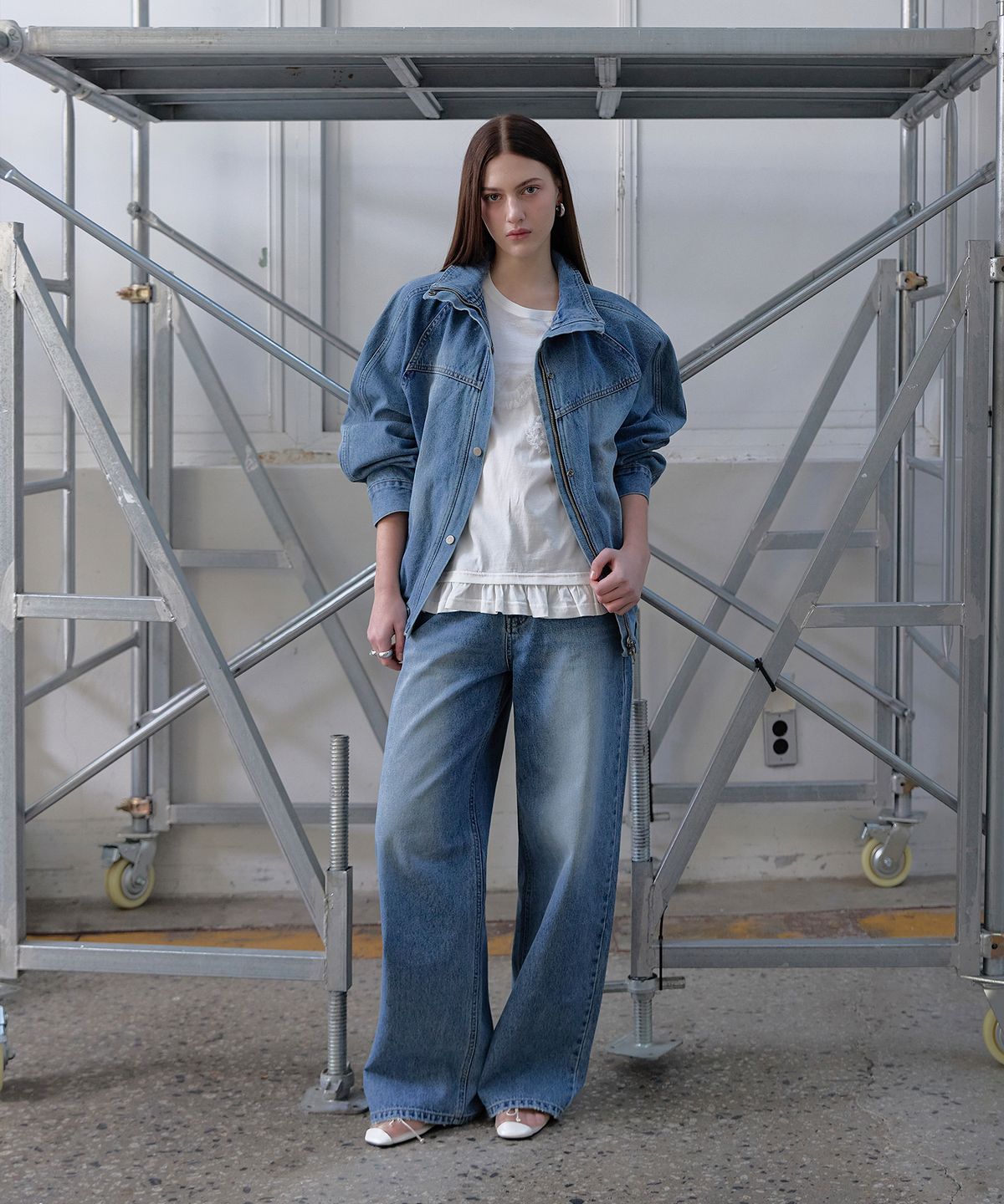 스르비(SELEVER) Harbor Straight Denim Pants
