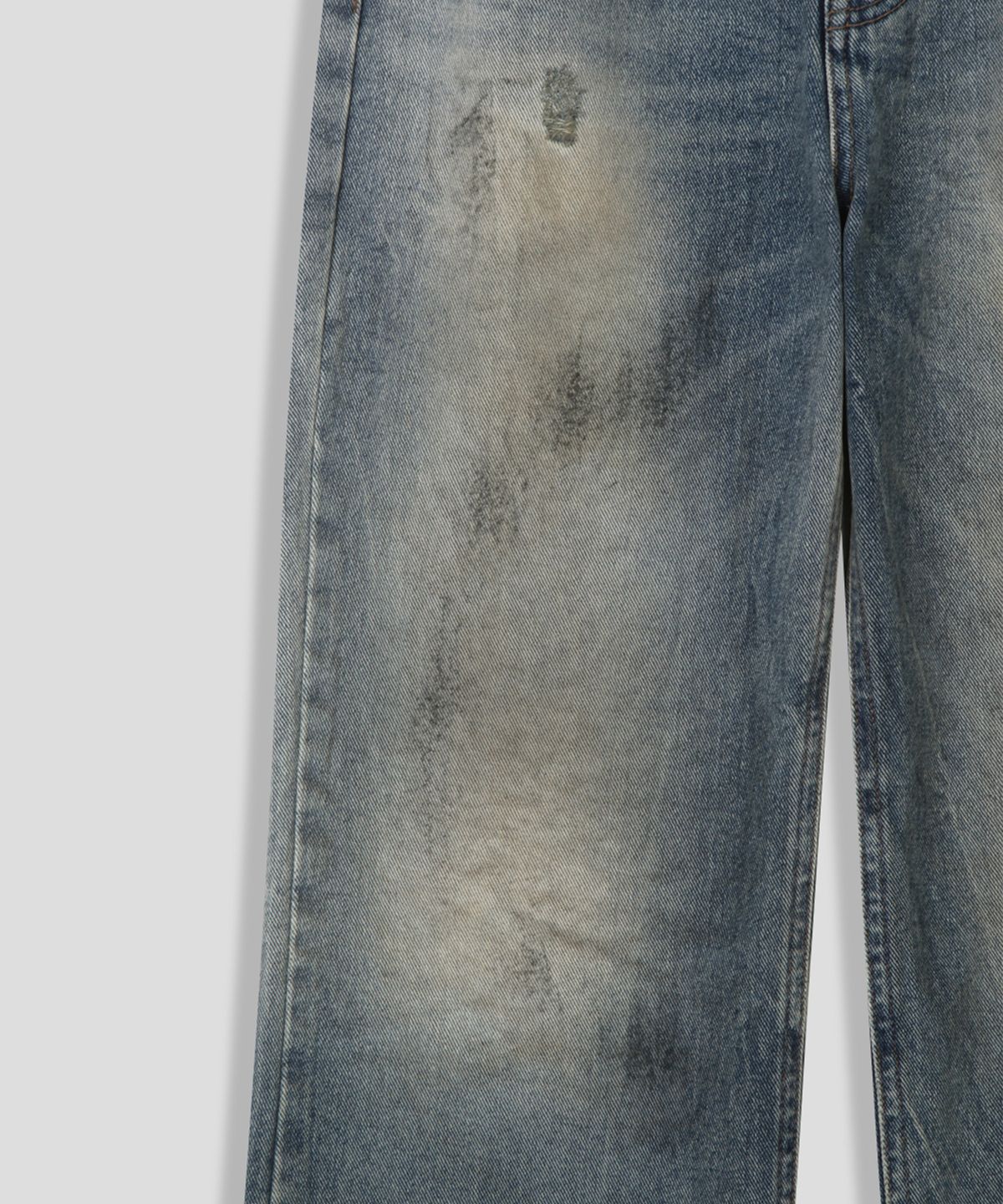 스르비(SELEVER) Grain Washed Denim Pants