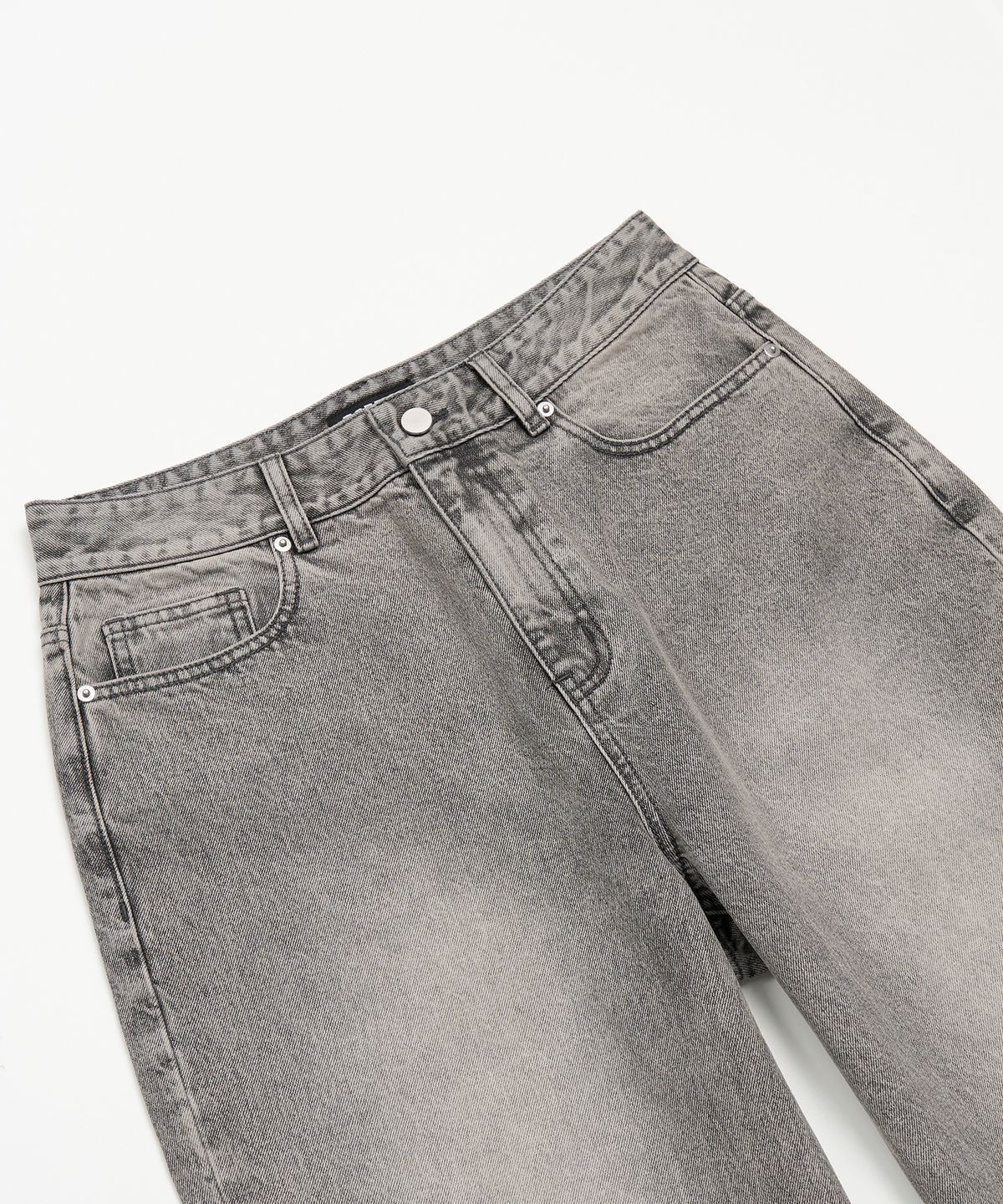 토피(TOFFEE) 롱 페이드 데님 팬츠 (GREY)