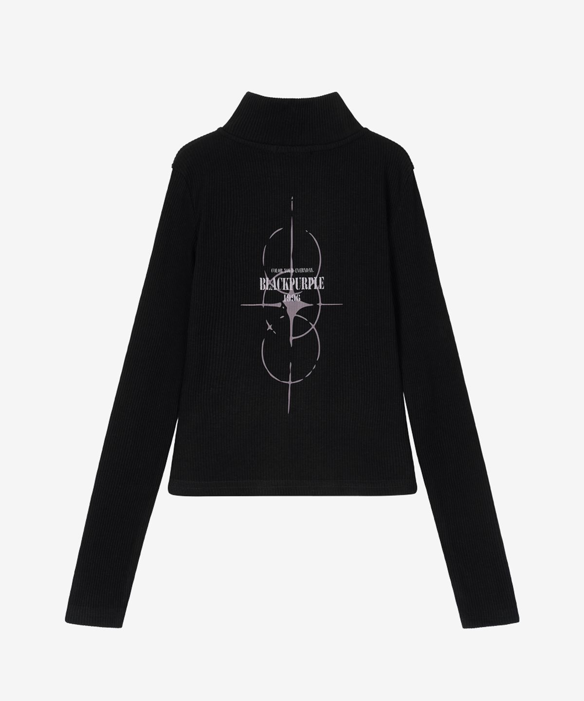 블랙 퍼플(BLACK PURPLE) 컨투어 스킨 집업_블랙 Contour Skin Zip-Up_Black