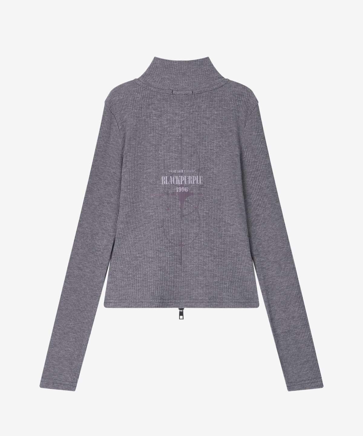 블랙 퍼플(BLACK PURPLE) 컨투어 스킨 집업_그레이 Contour Skin Zip-Up_Gray