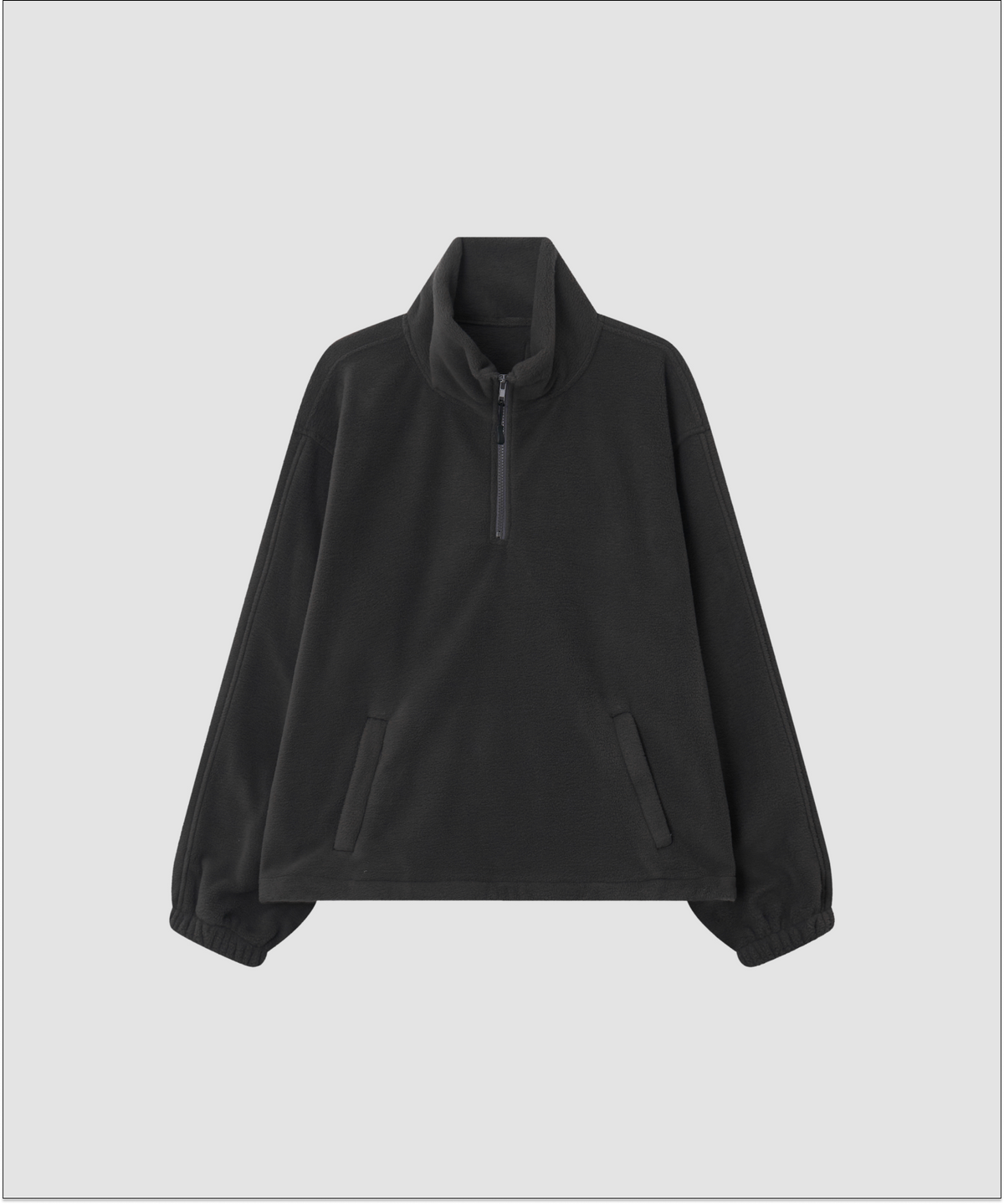 더 릴(THE LILLE) Fleece Half Zip-up_Charcoal