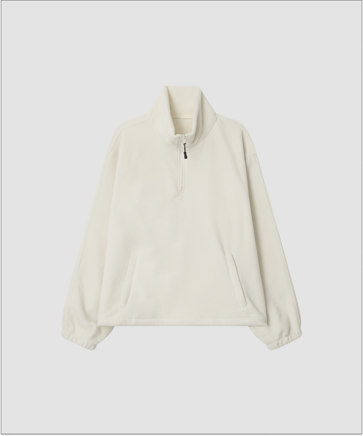 더 릴(THE LILLE) Fleece Half  Zip-up_Ivory
