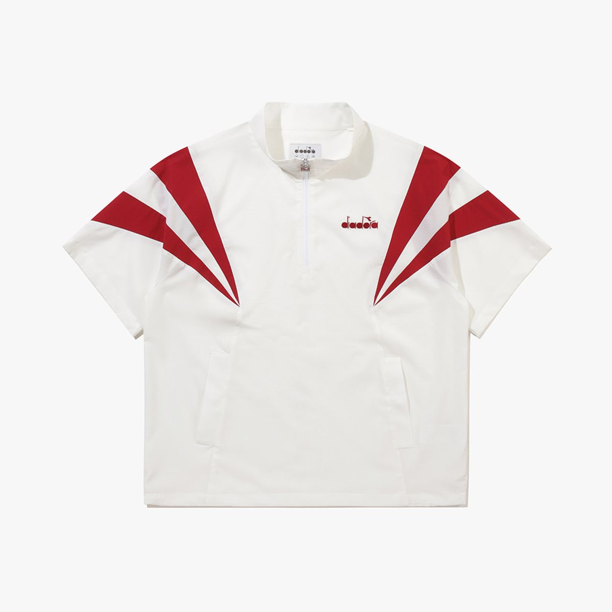 디아도라(diadora) 그랜드슬램 하프 반팔 아노락 OFF WHITE