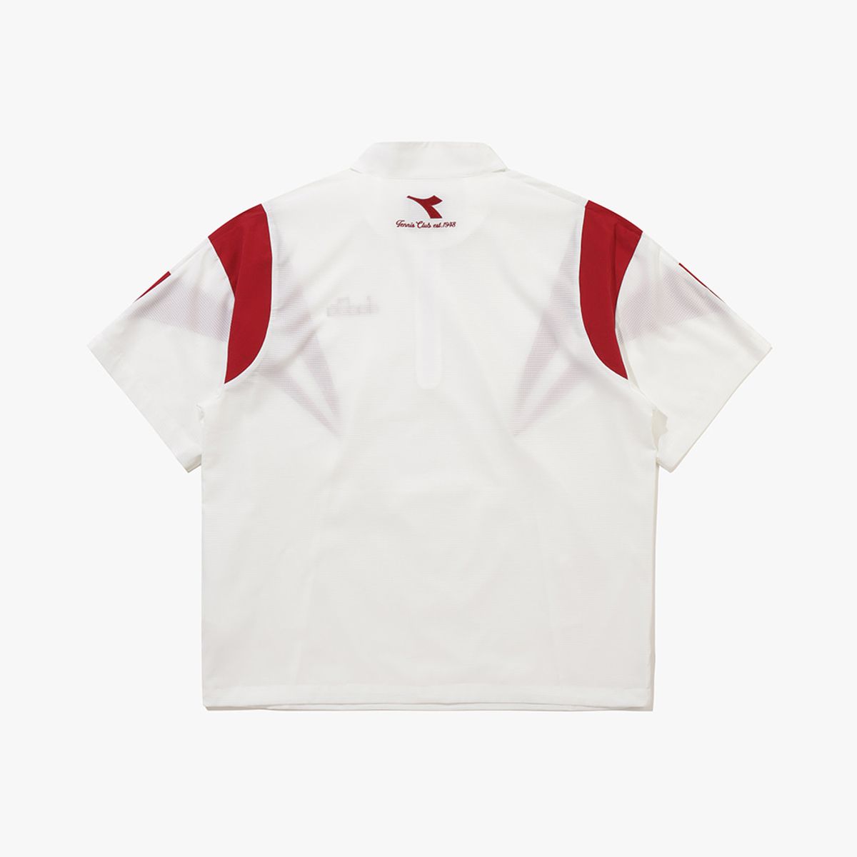 디아도라(diadora) 그랜드슬램 하프 반팔 아노락 OFF WHITE