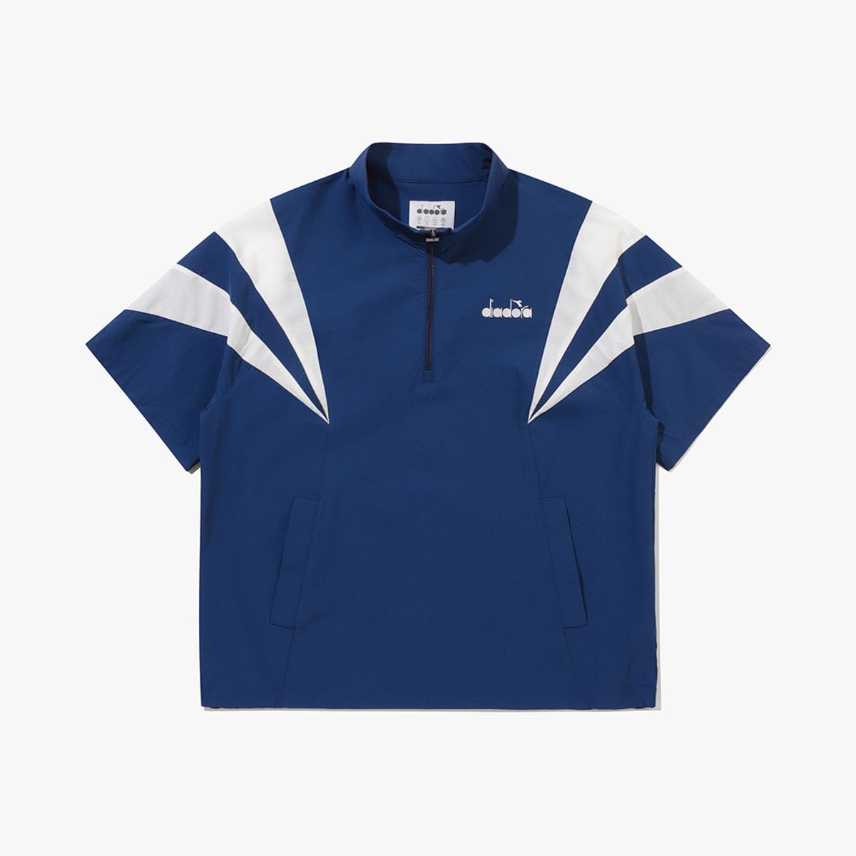 디아도라(diadora) 그랜드슬램 하프 반팔 아노락 BLUE