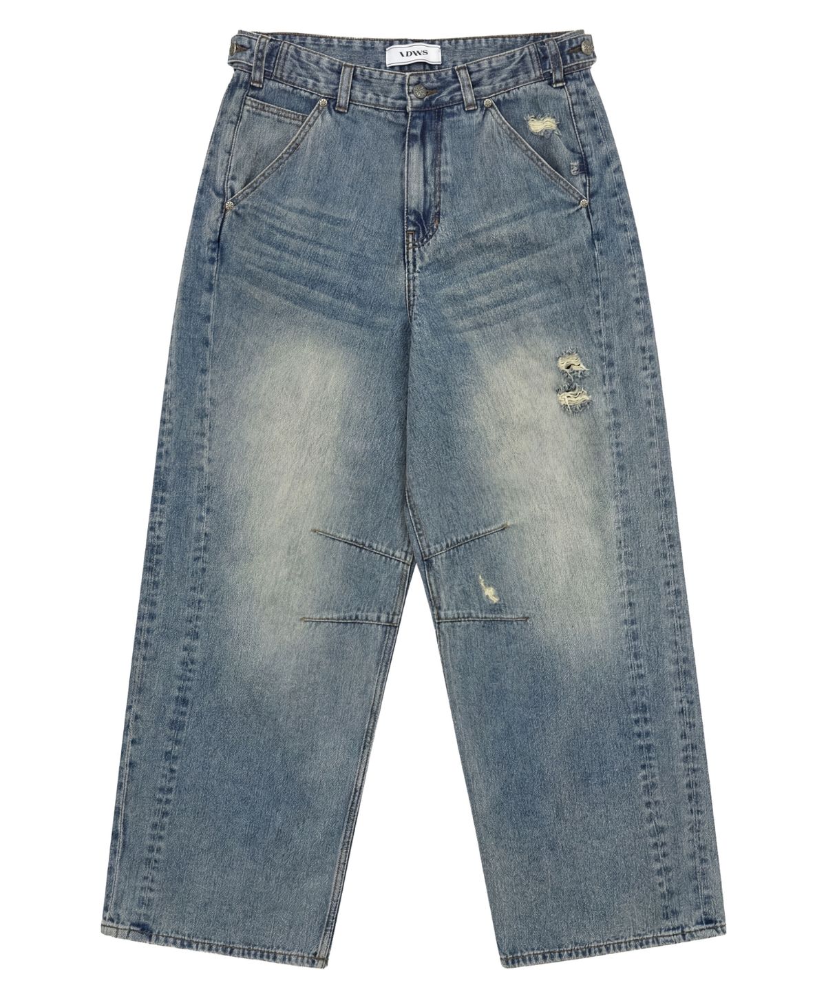 아이돈워너셀(IDWS) Bomin Curved Denim Pants Indigo