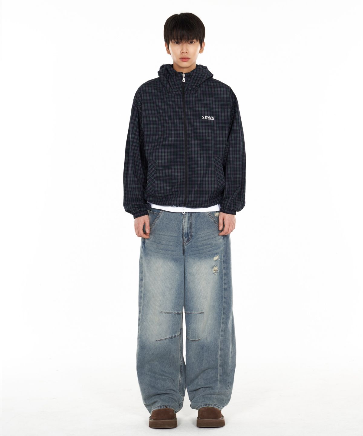 아이돈워너셀(IDWS) Bomin Curved Denim Pants Indigo