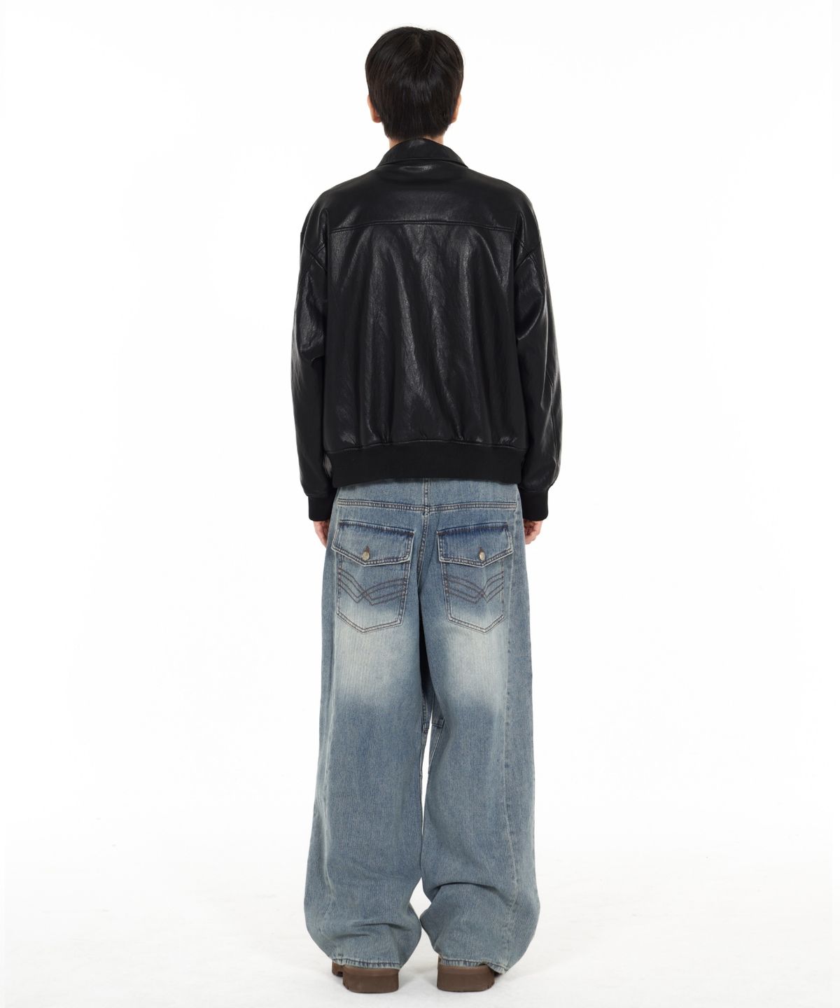 아이돈워너셀(IDWS) Bomin Curved Denim Pants Indigo