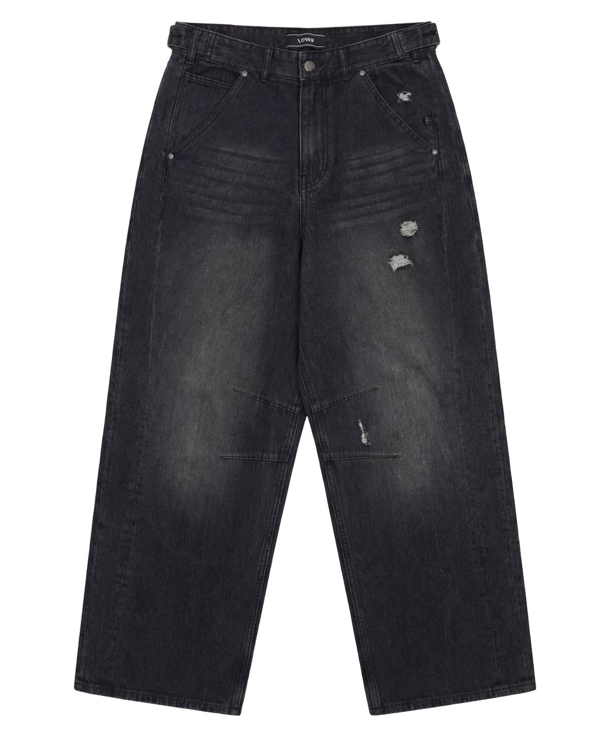 아이돈워너셀(IDWS) Bomin Curved Denim Pants Black