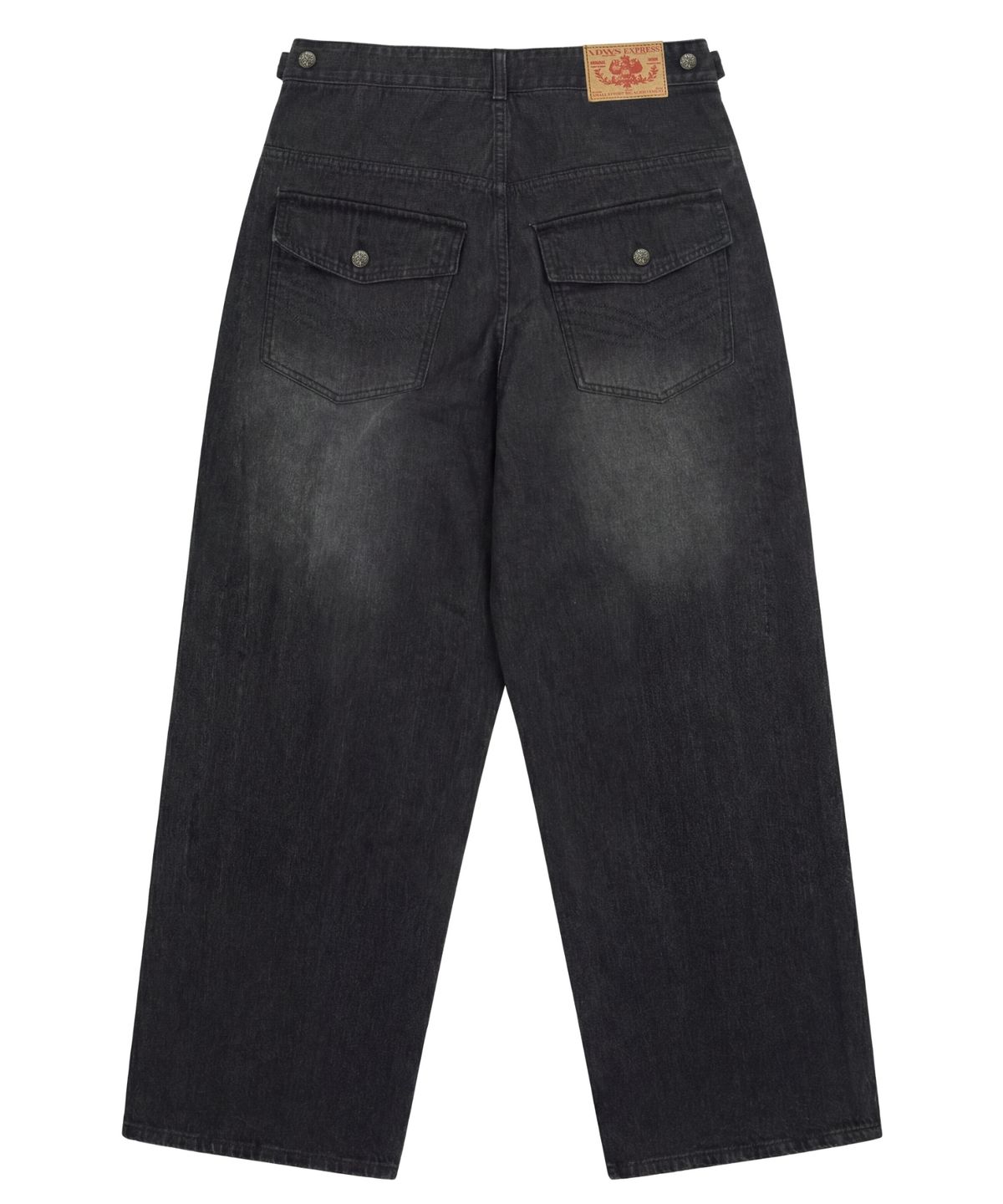 아이돈워너셀(IDWS) Bomin Curved Denim Pants Black