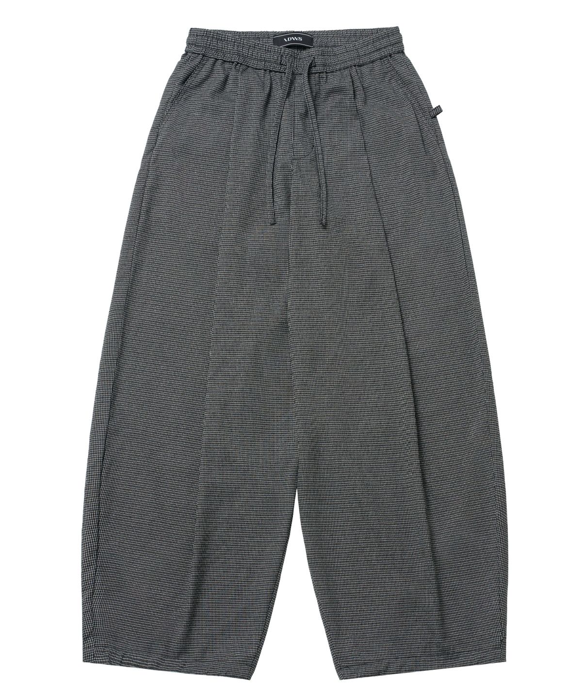 아이돈워너셀(IDWS) Fine Check Balloon Trouser Black