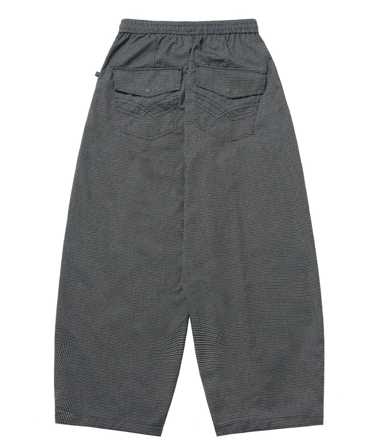 아이돈워너셀(IDWS) Fine Check Balloon Trouser Black
