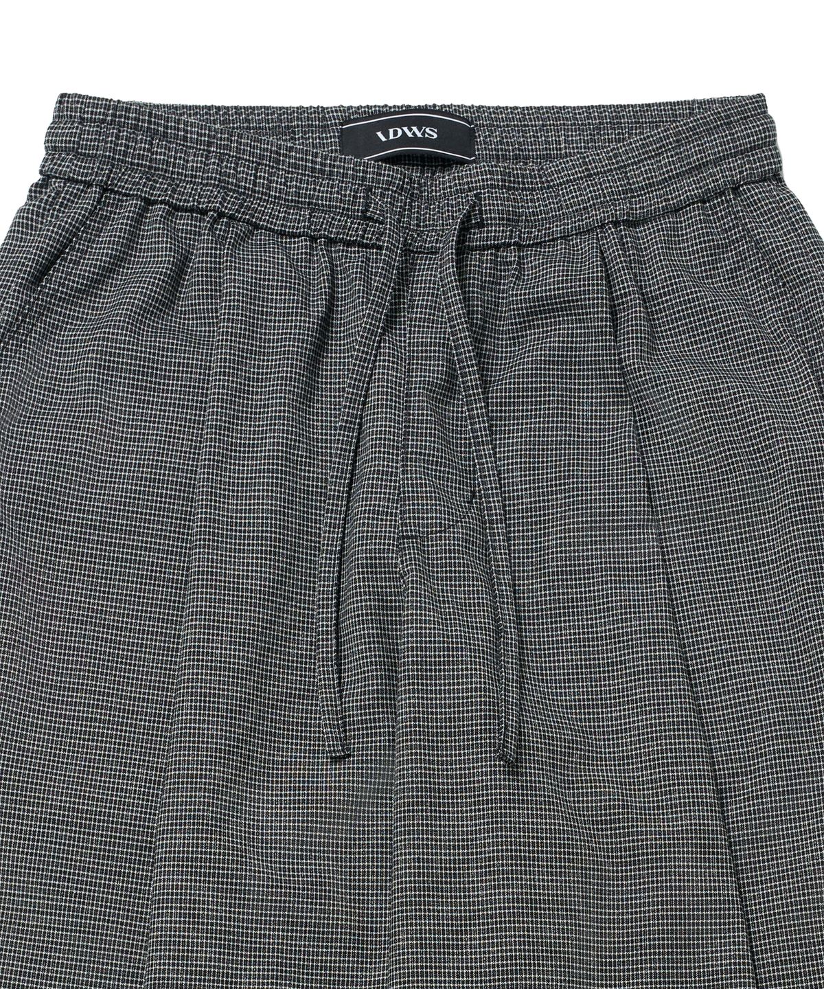 아이돈워너셀(IDWS) Fine Check Balloon Trouser Black