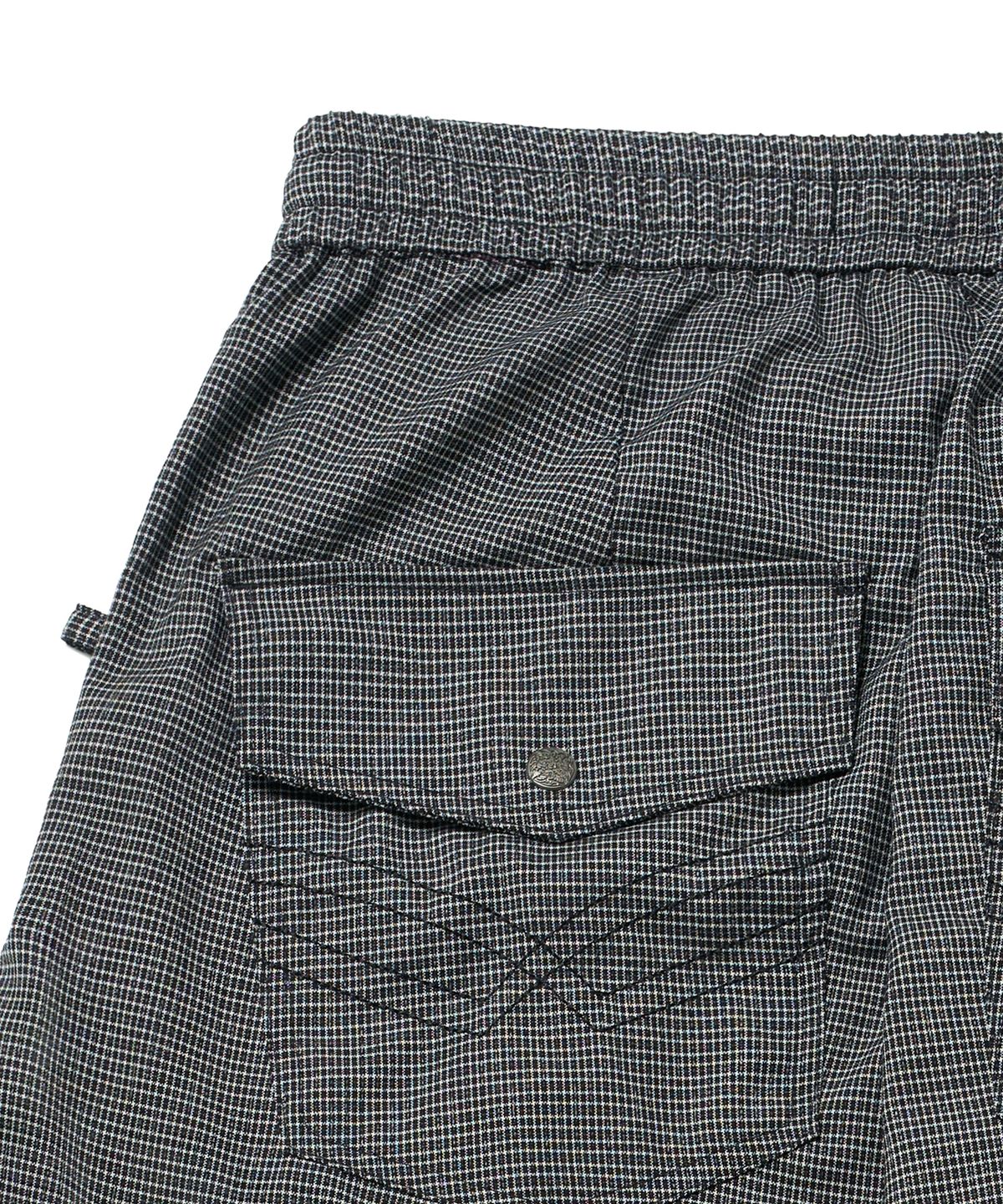 아이돈워너셀(IDWS) Fine Check Balloon Trouser Black