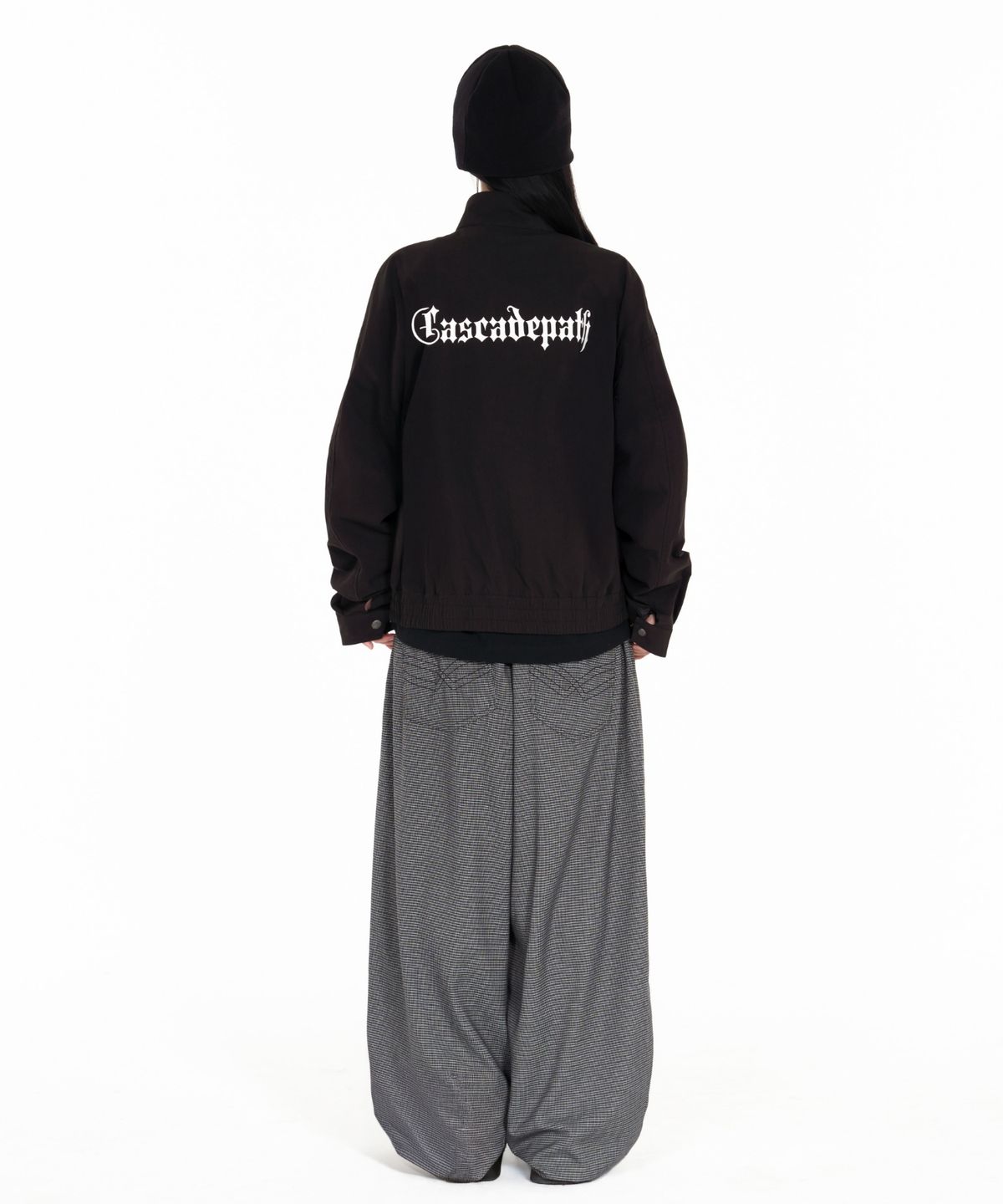 아이돈워너셀(IDWS) Fine Check Balloon Trouser Black