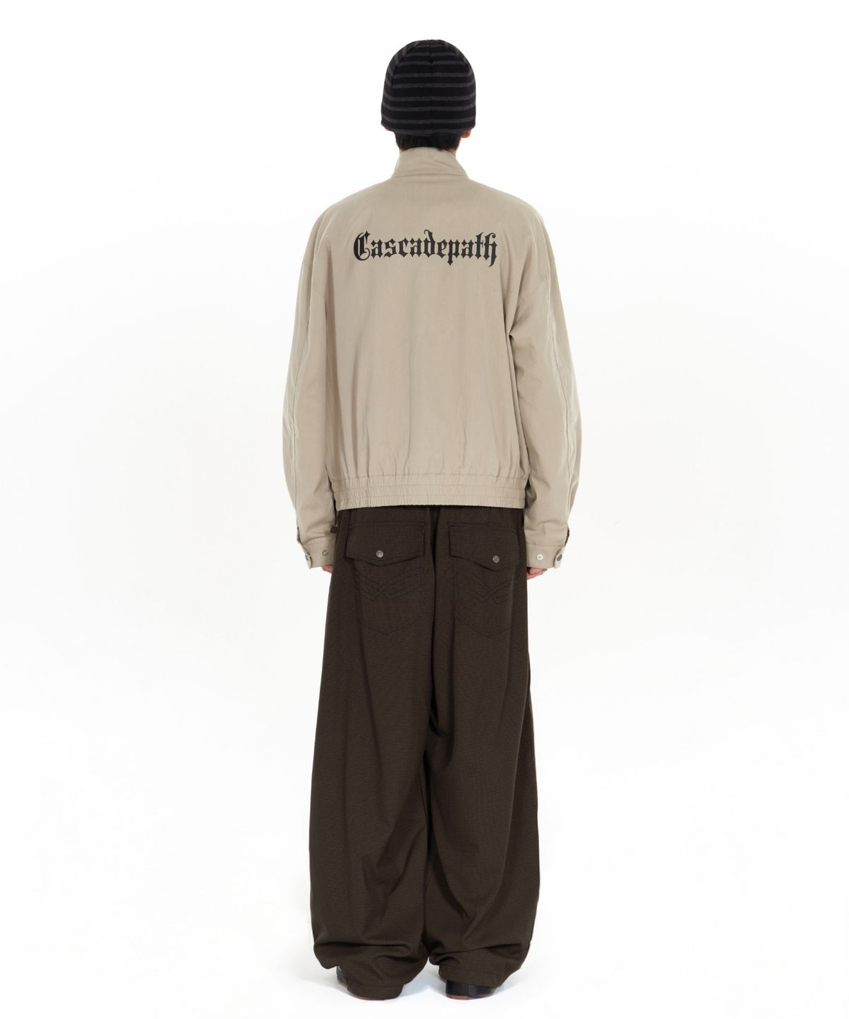 아이돈워너셀(IDWS) Fine Check Balloon Trouser Brown