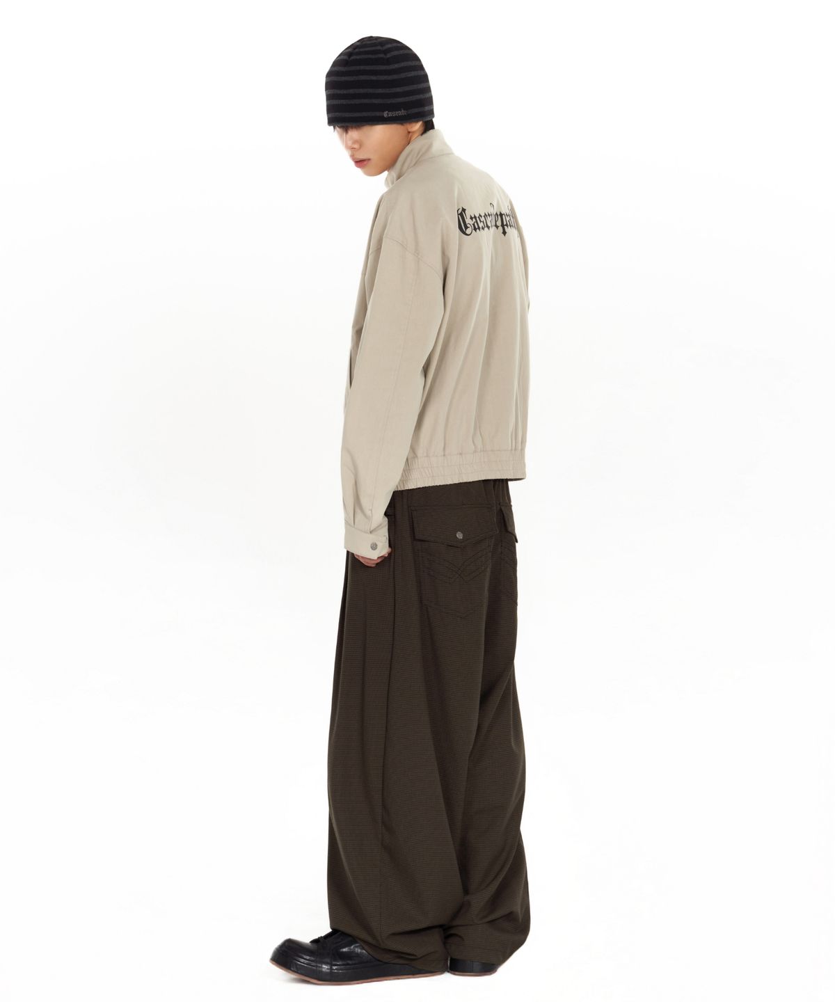 아이돈워너셀(IDWS) Fine Check Balloon Trouser Brown