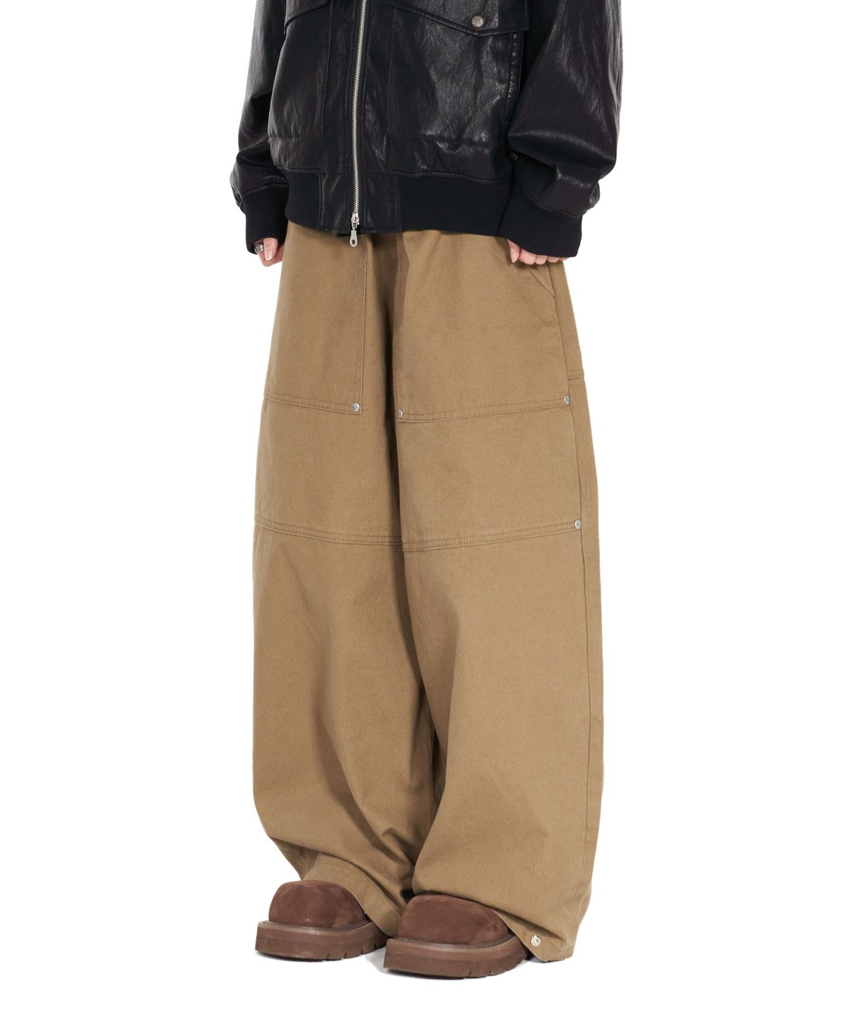 아이돈워너셀(IDWS) Route Print Balloon Pants Beige