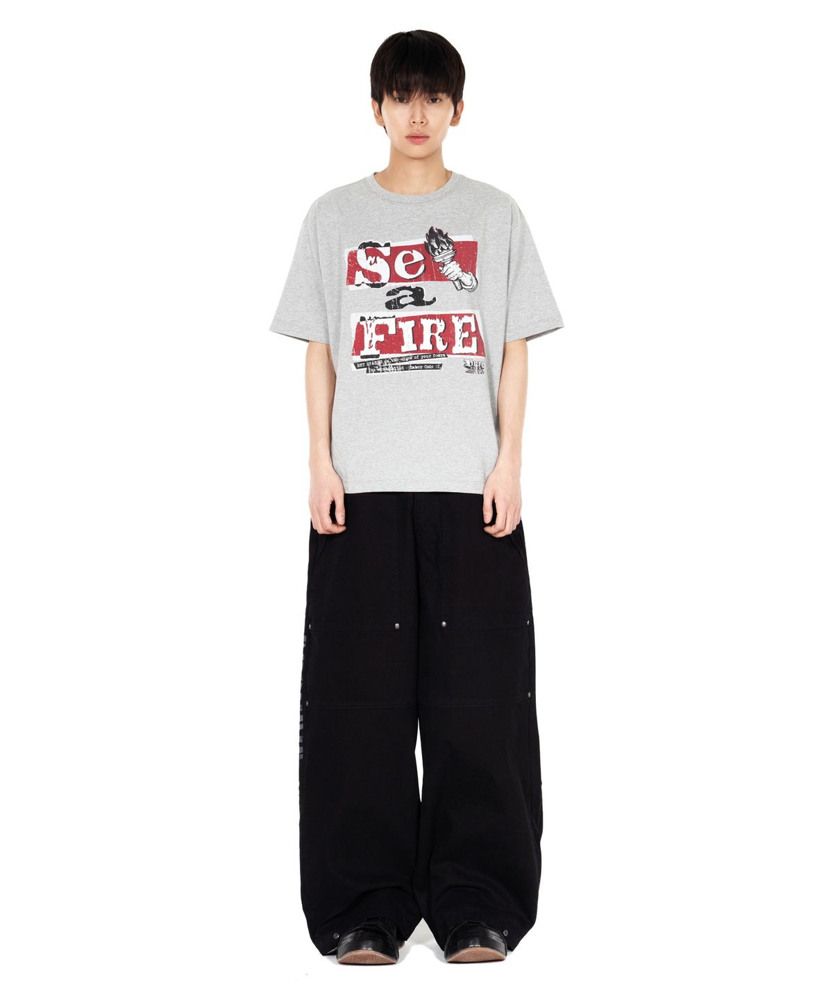 아이돈워너셀(IDWS) Route Print Balloon Pants Black