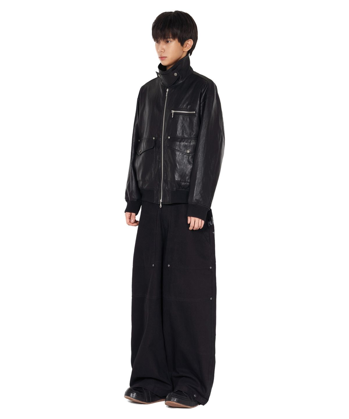 아이돈워너셀(IDWS) Route Print Balloon Pants Black