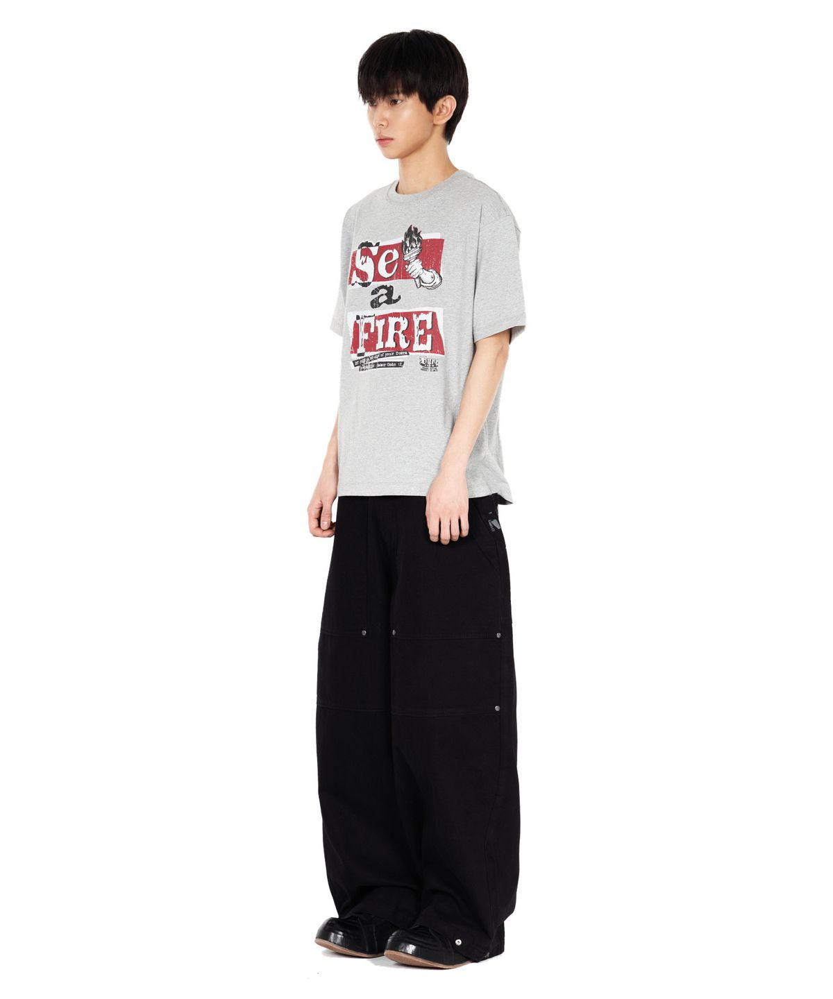 아이돈워너셀(IDWS) Route Print Balloon Pants Black