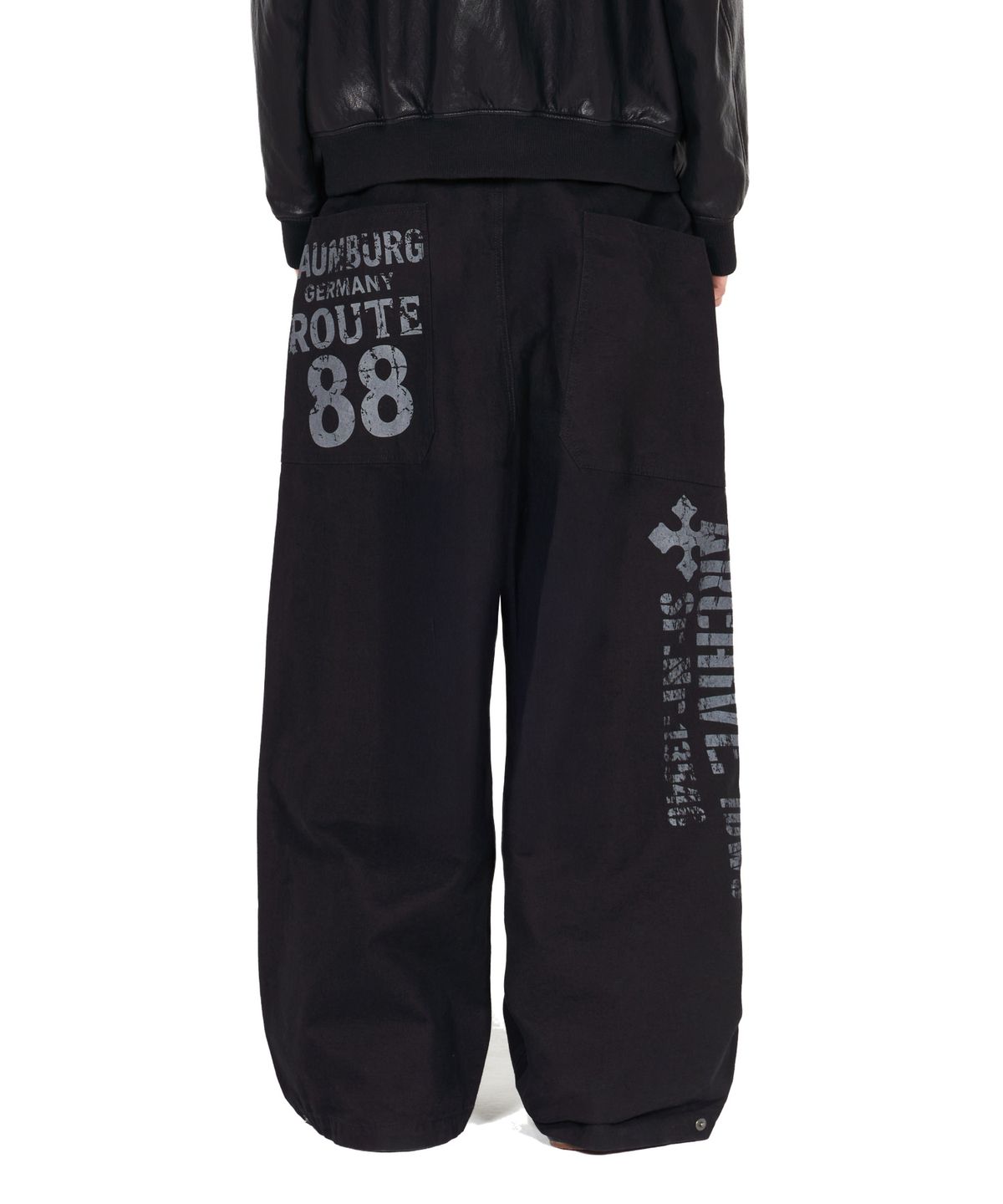 아이돈워너셀(IDWS) Route Print Balloon Pants Black