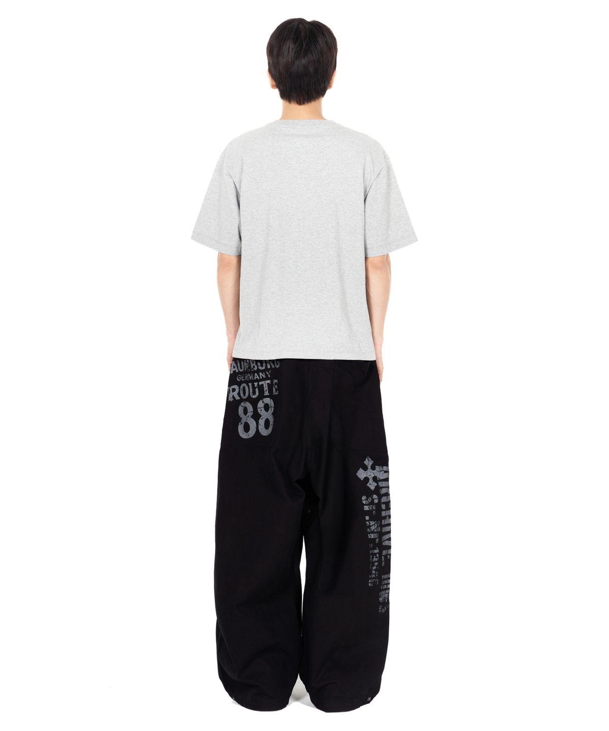 아이돈워너셀(IDWS) Route Print Balloon Pants Black