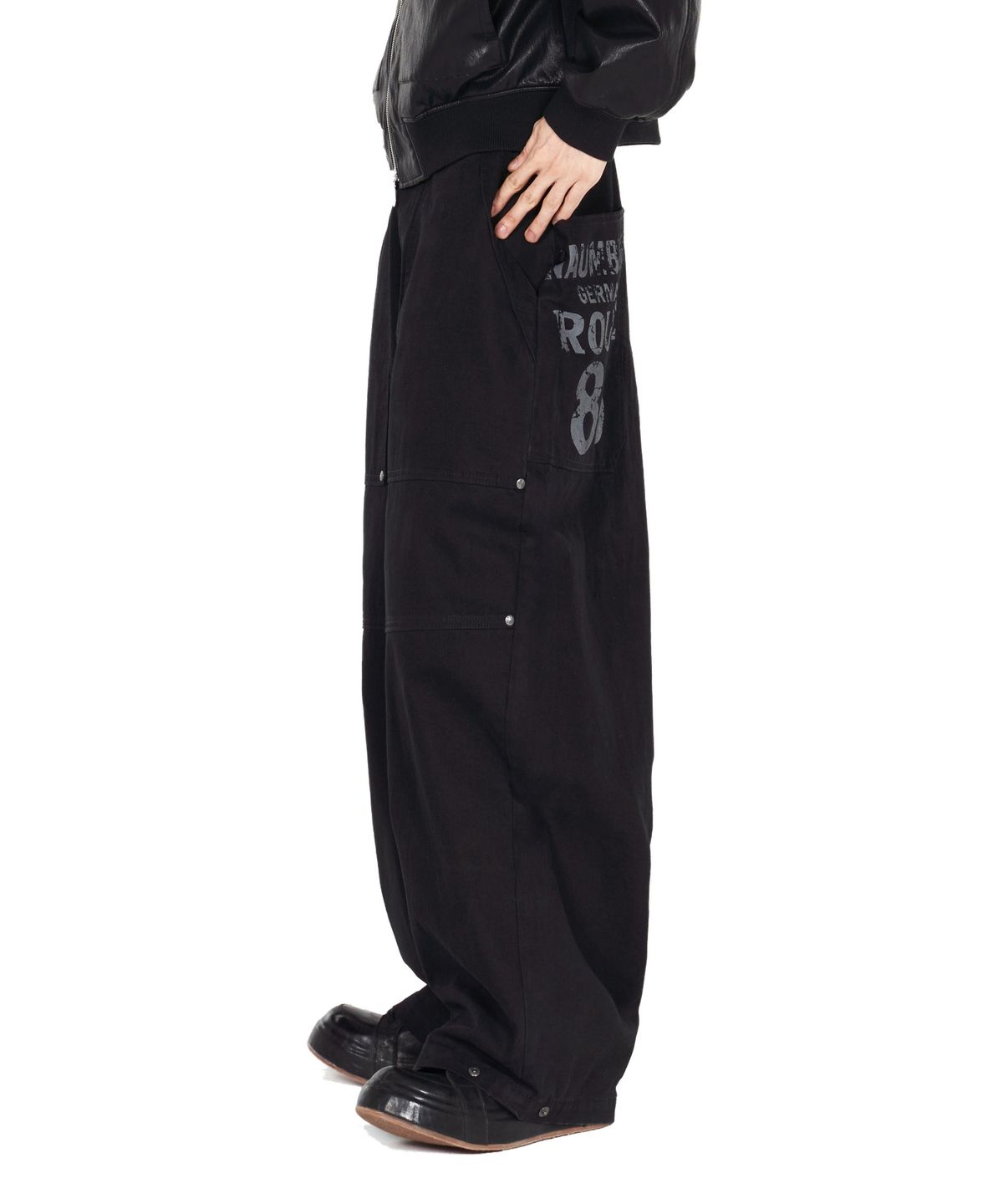 아이돈워너셀(IDWS) Route Print Balloon Pants Black