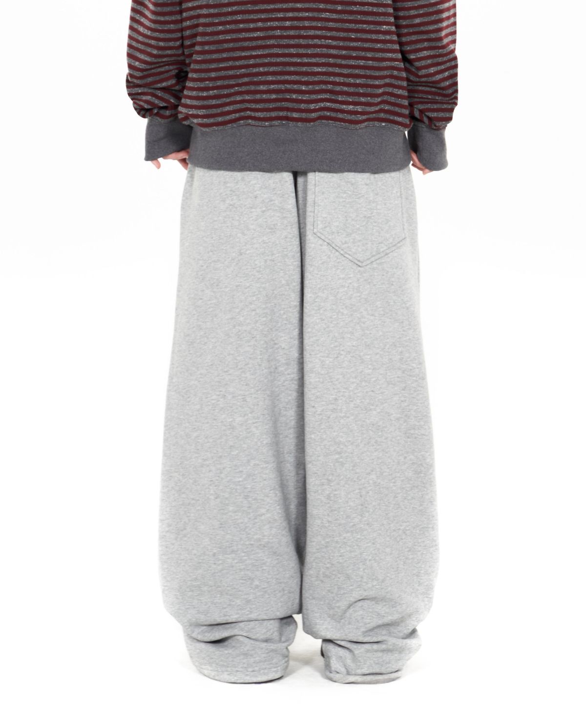 아이돈워너셀(IDWS) Cross Layered Sweat Pants Gray