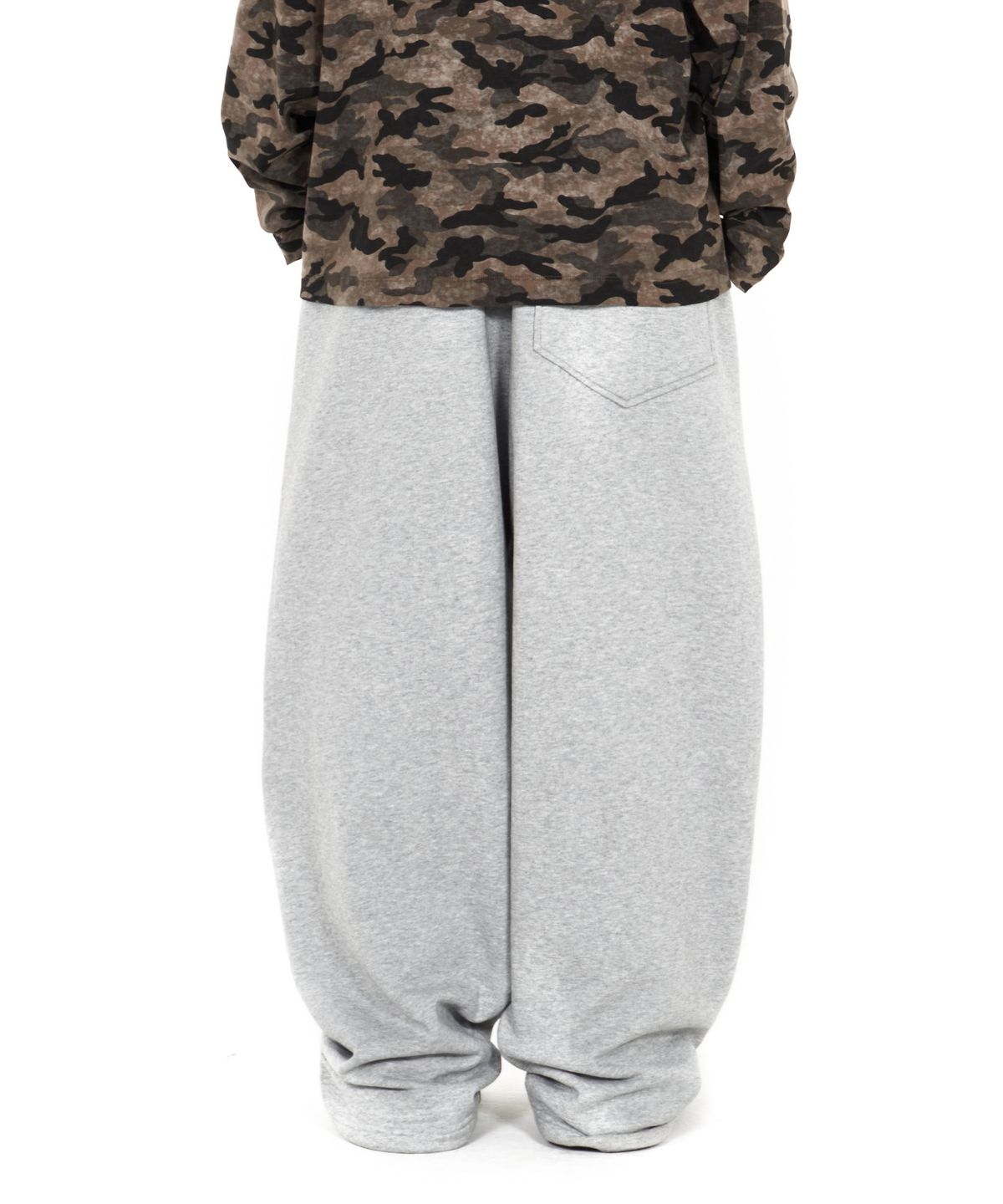 아이돈워너셀(IDWS) Cross Layered Sweat Pants Gray