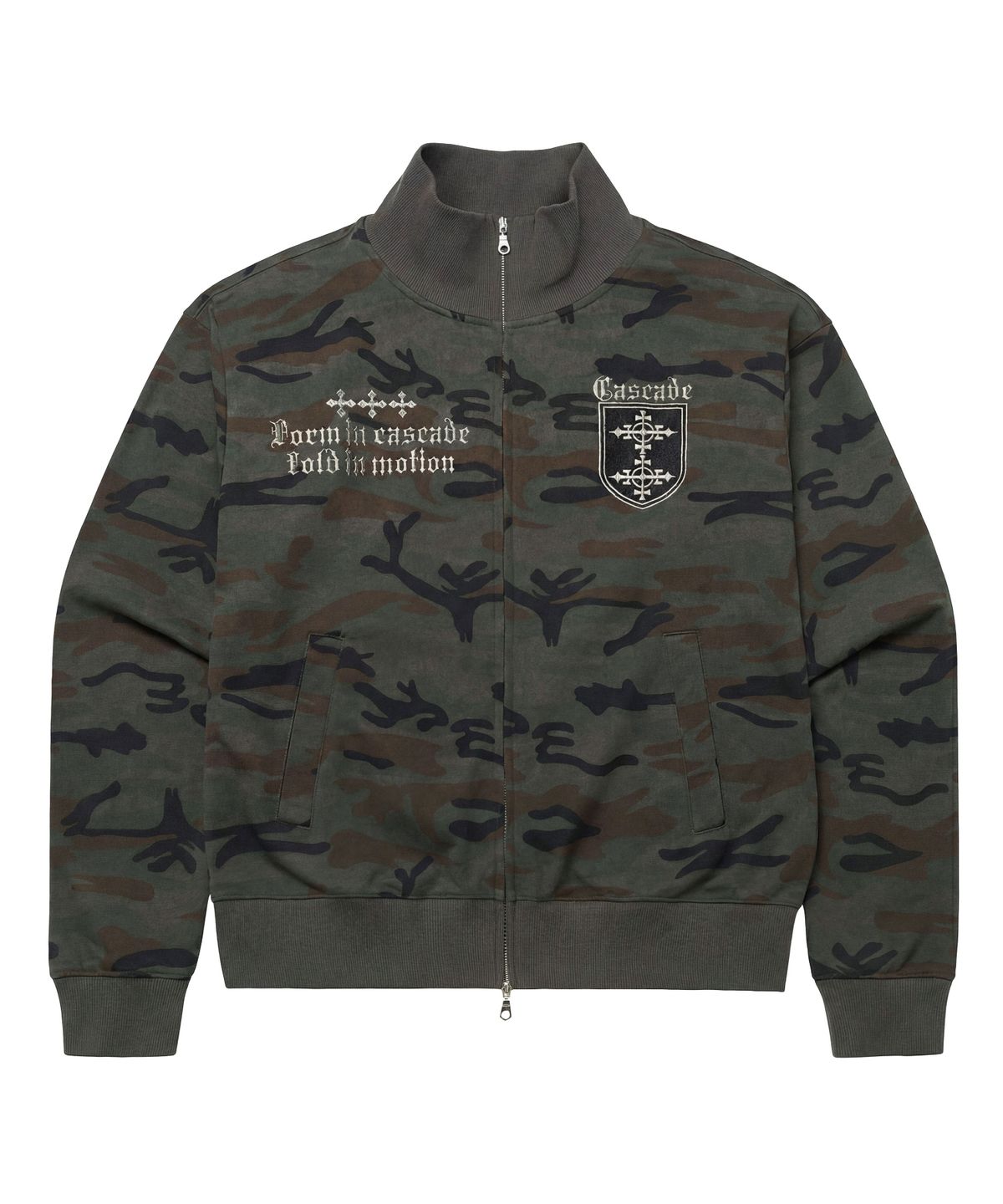 아이돈워너셀(IDWS) Cross Zip Up Jersey Dark Multi