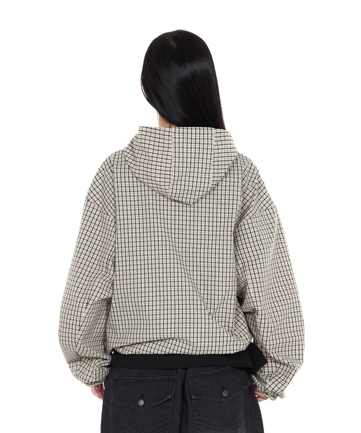 아이돈워너셀(IDWS) Vortex Check Windbreaker Ivory