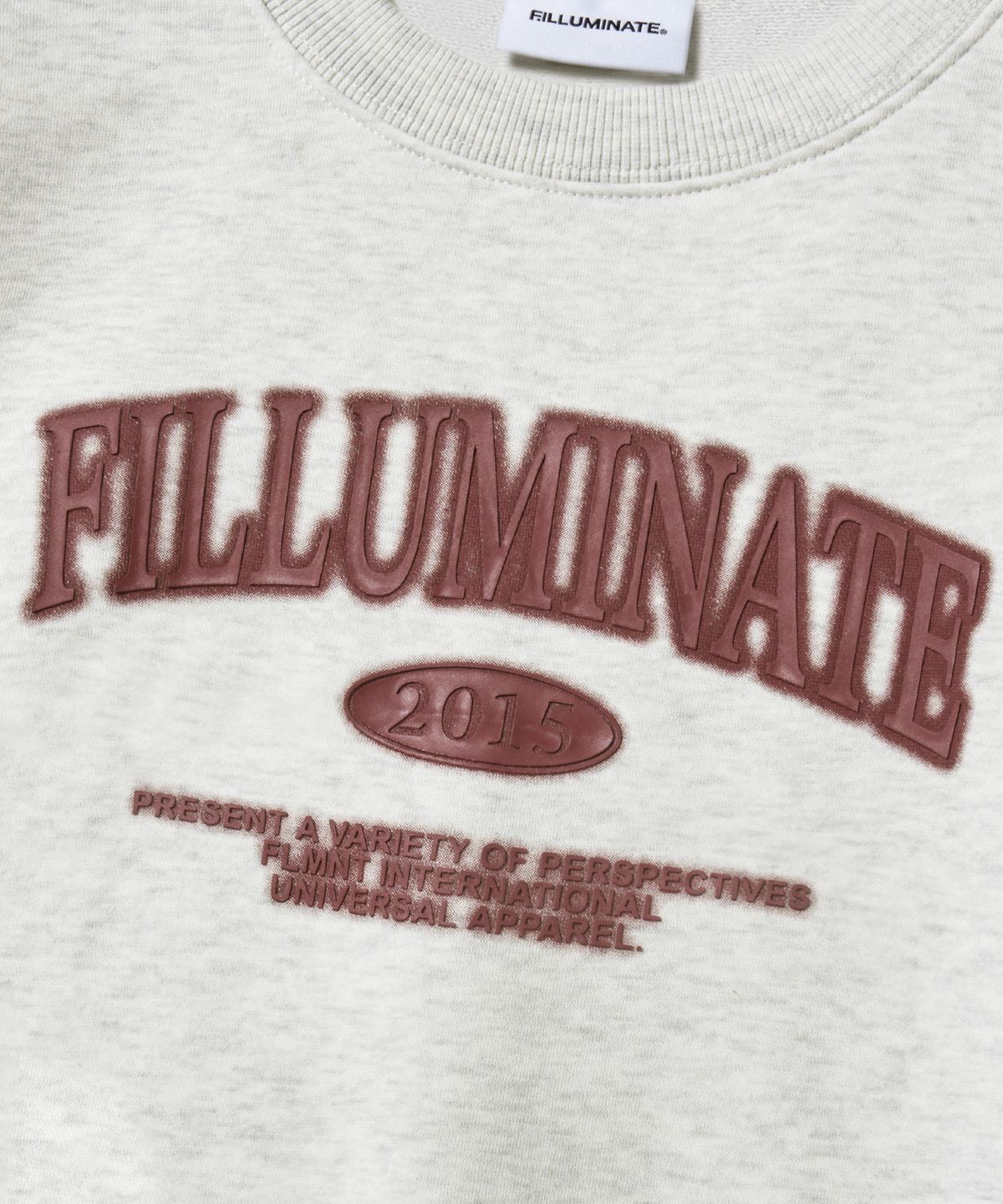 필루미네이트(FILLUMINATE) (W) 하프톤 트랙 크롭 스웨트셔츠-오트밀