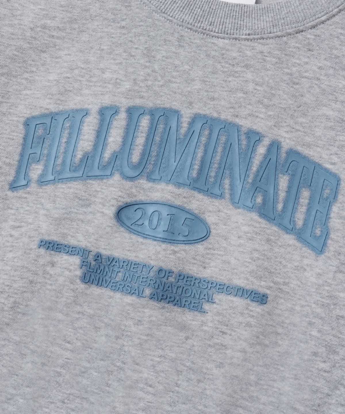 필루미네이트(FILLUMINATE) (W) 하프톤 트랙 크롭 스웨트셔츠-멜란지그레이