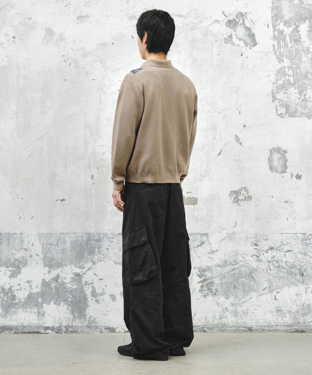 인템포무드(INTEMPOMOOD) 아가일 칼라 카디건_베이지
