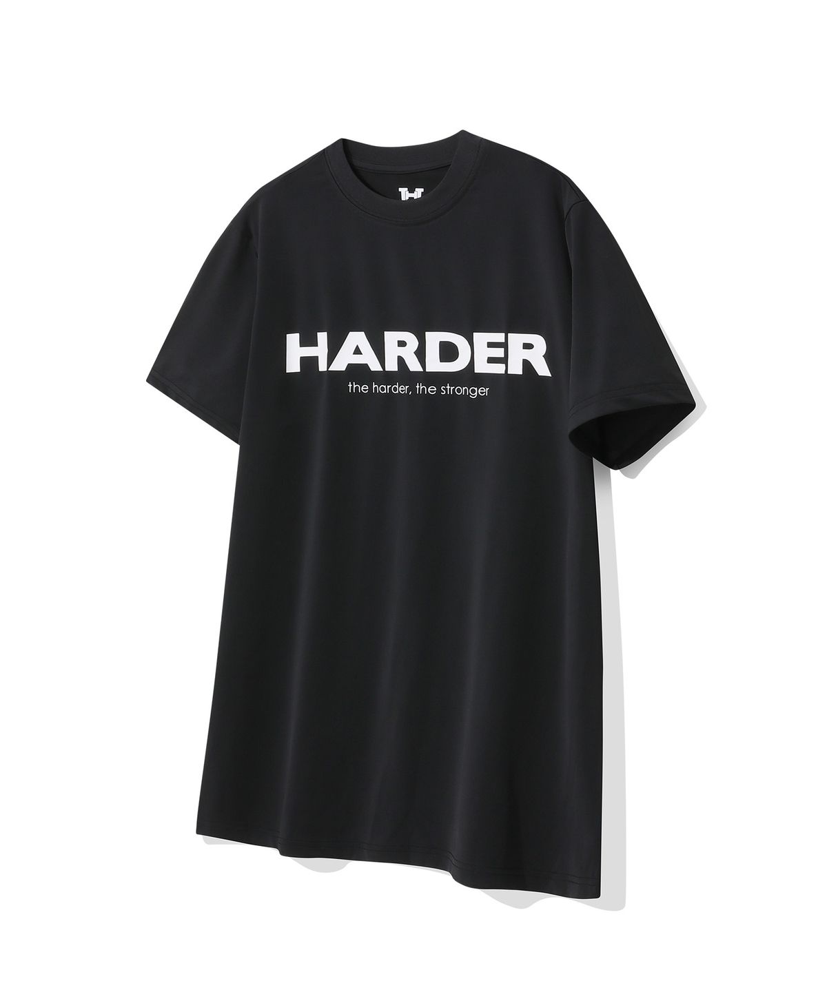 하더(HARDER) 쿨링 로고 머슬핏 숏슬리브 티셔츠(블랙)