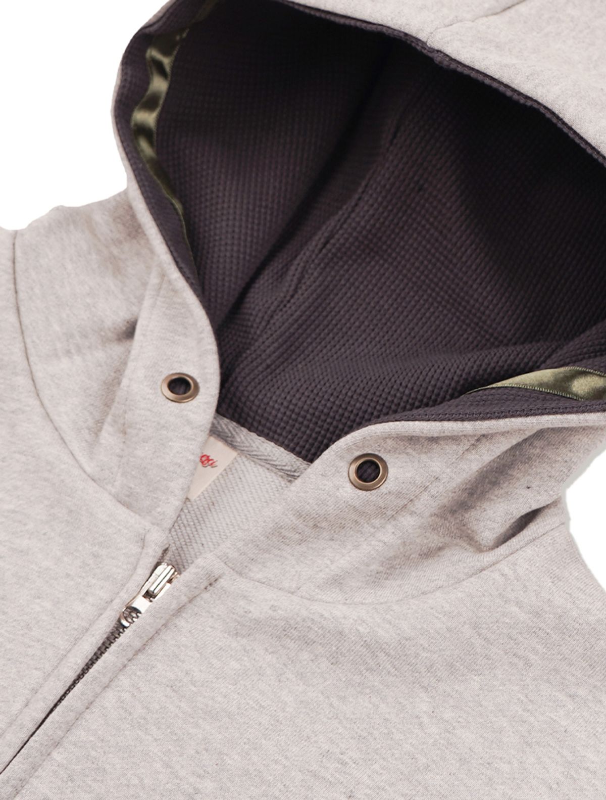 라 메종 스튜디오(LA MAISON STUDIO) LA MAISON ESSENTIAL CROP HOODIE ZIP-UP MELANGRAY(FCG1ZP681M)